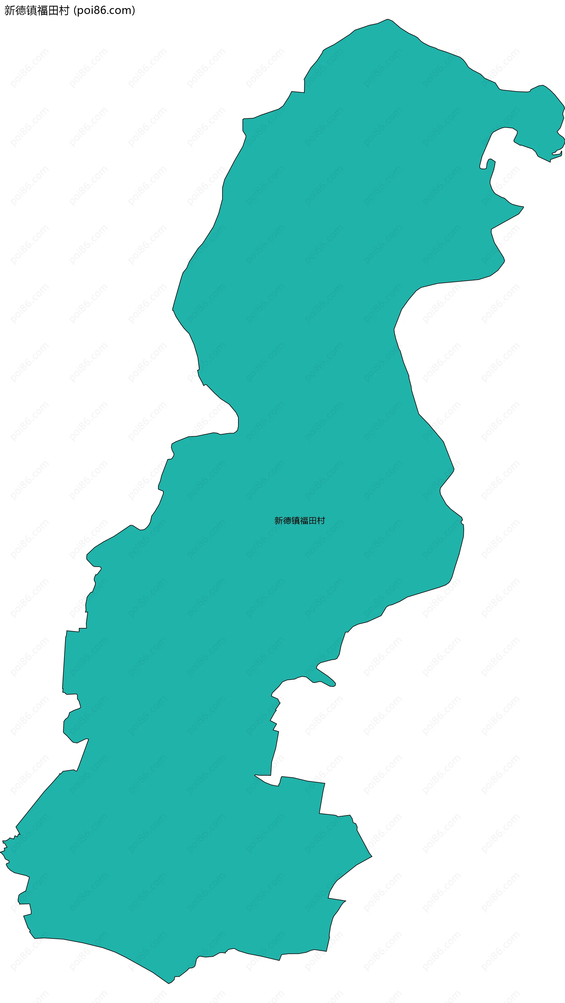 新德镇福田村边界地图