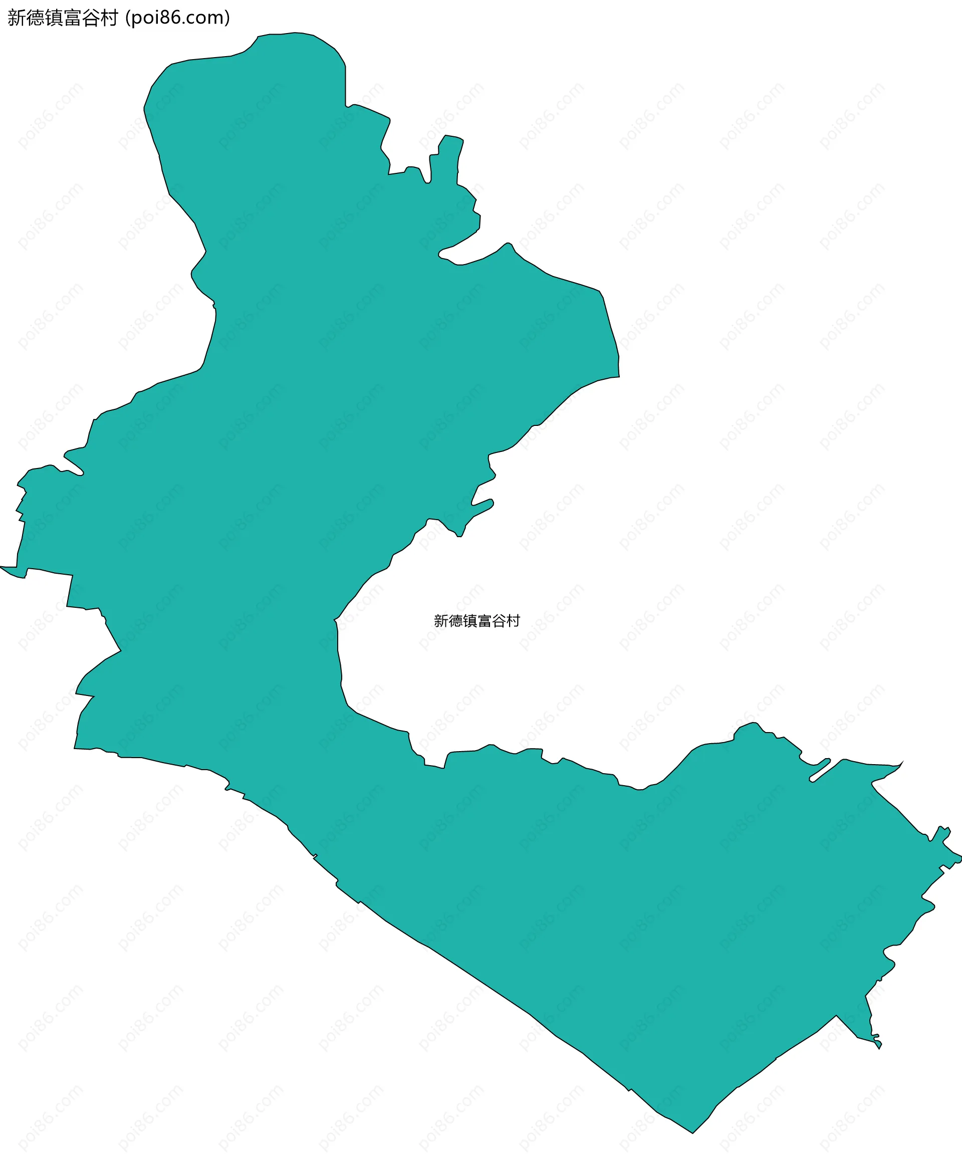 新德镇富谷村边界地图
