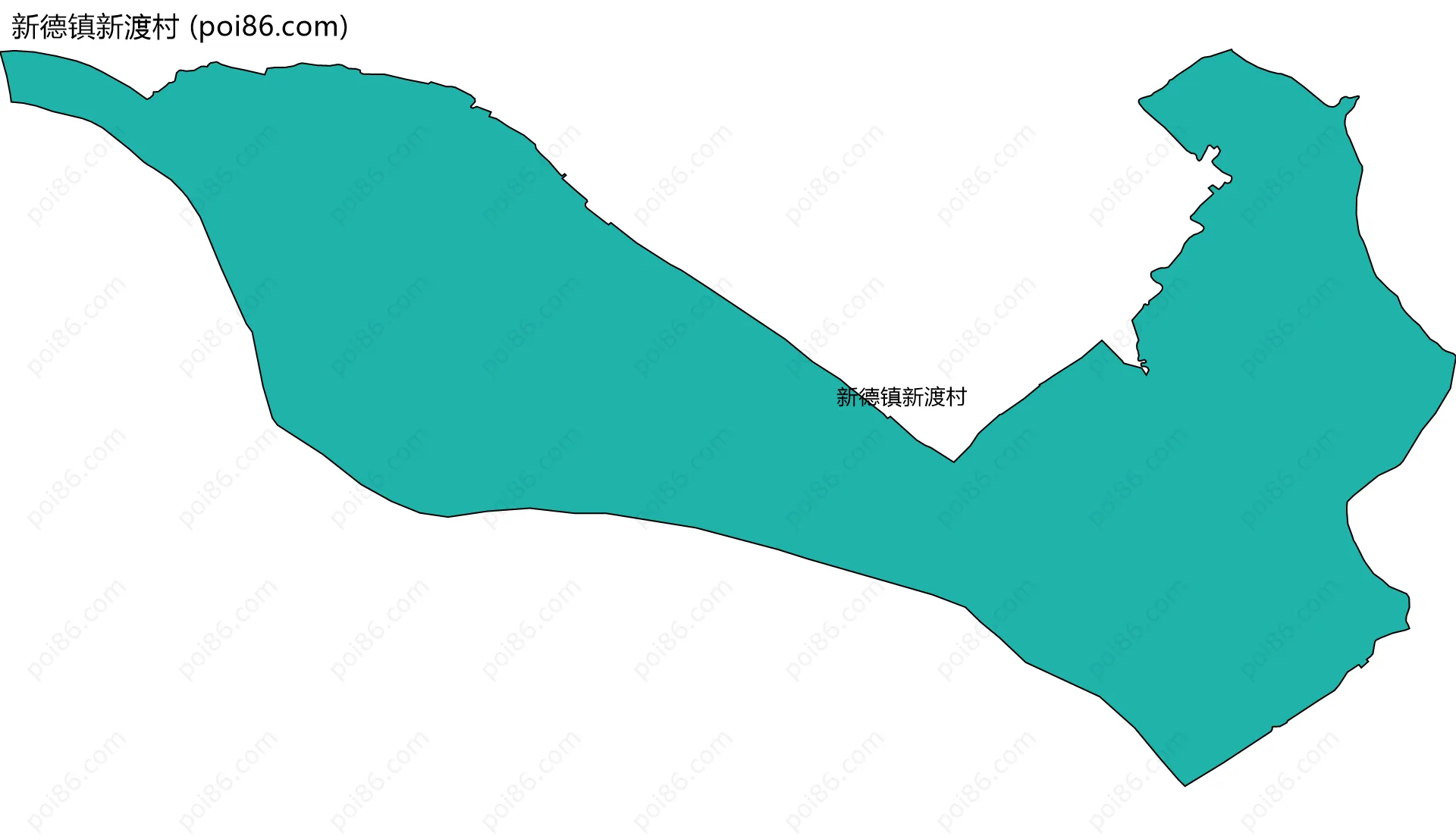 新德镇新渡村边界地图
