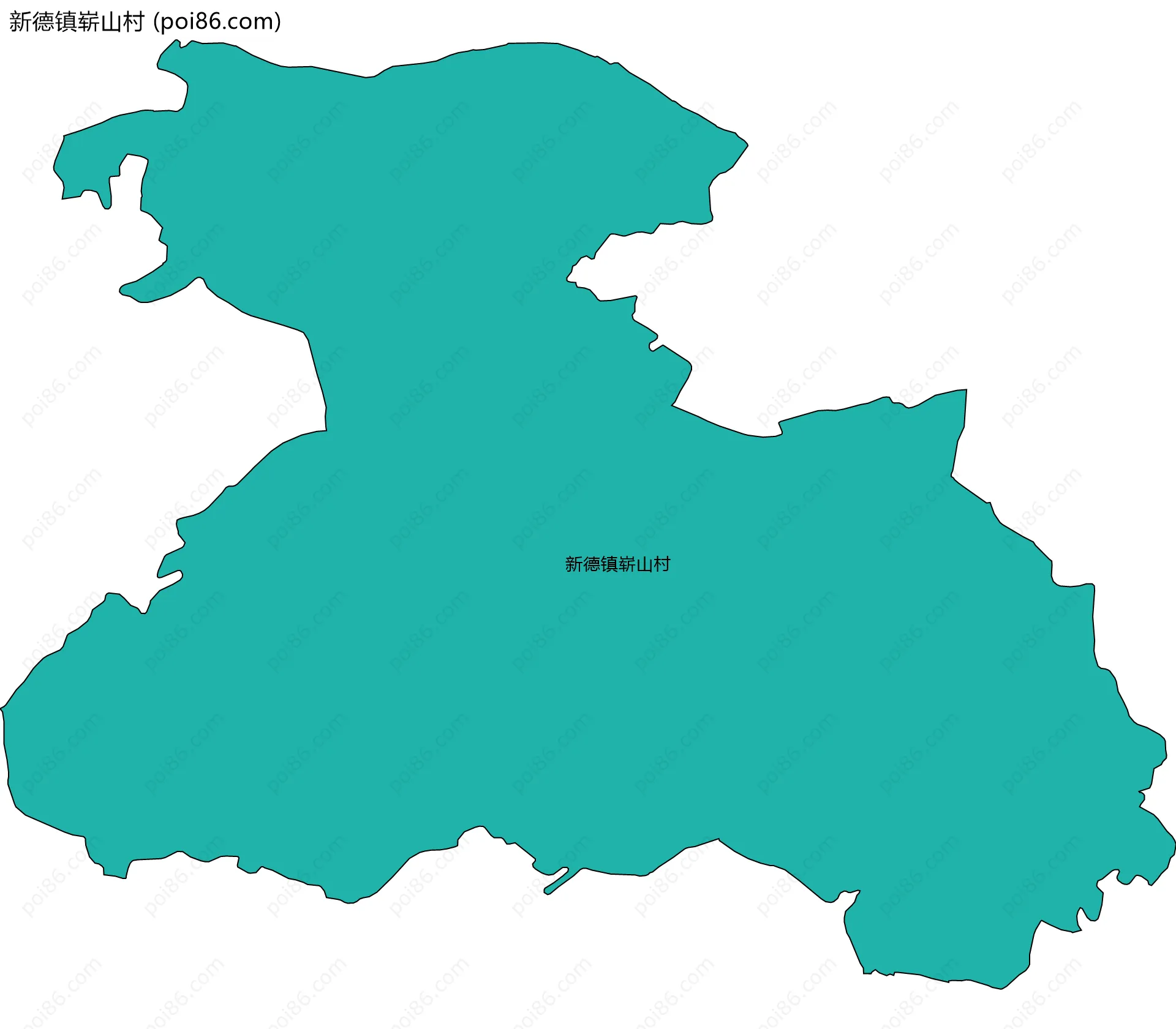 新德镇崭山村边界地图