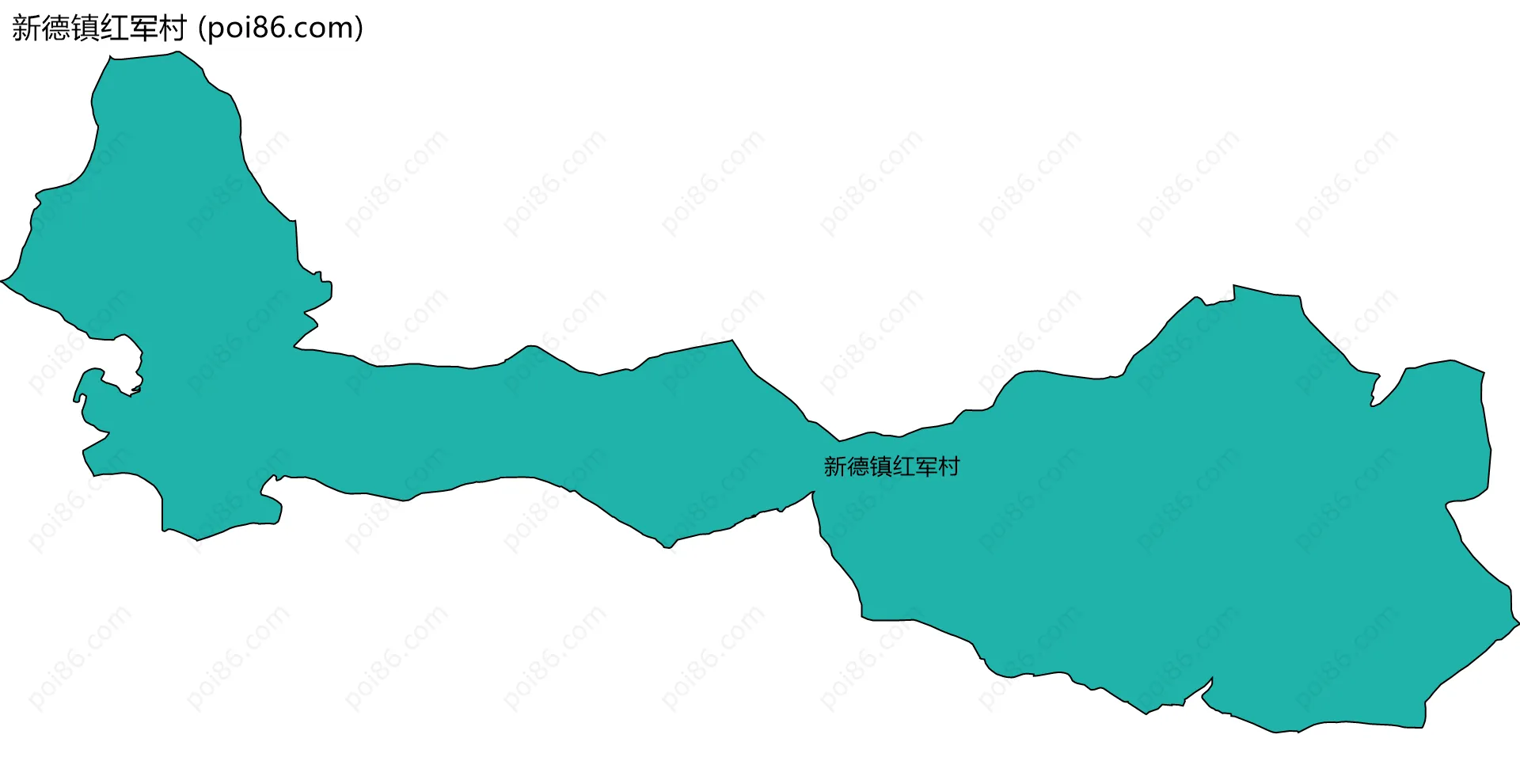 新德镇红军村边界地图