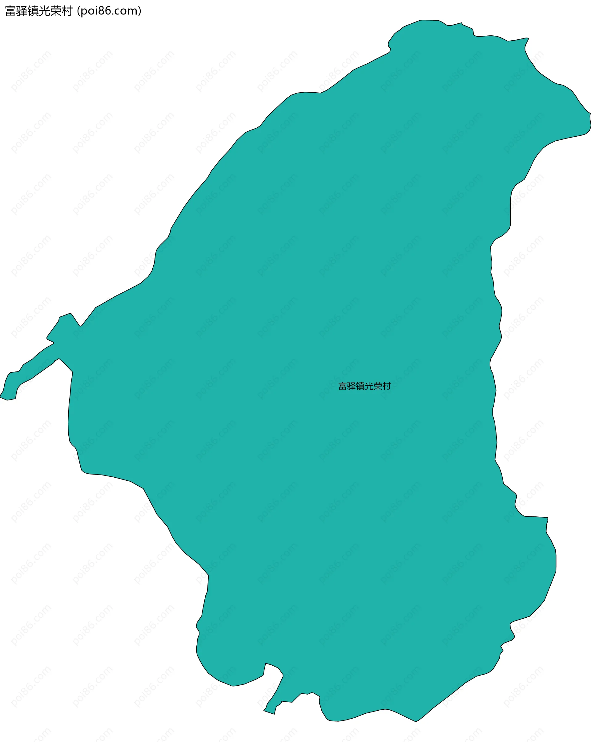 富驿镇光荣村边界地图