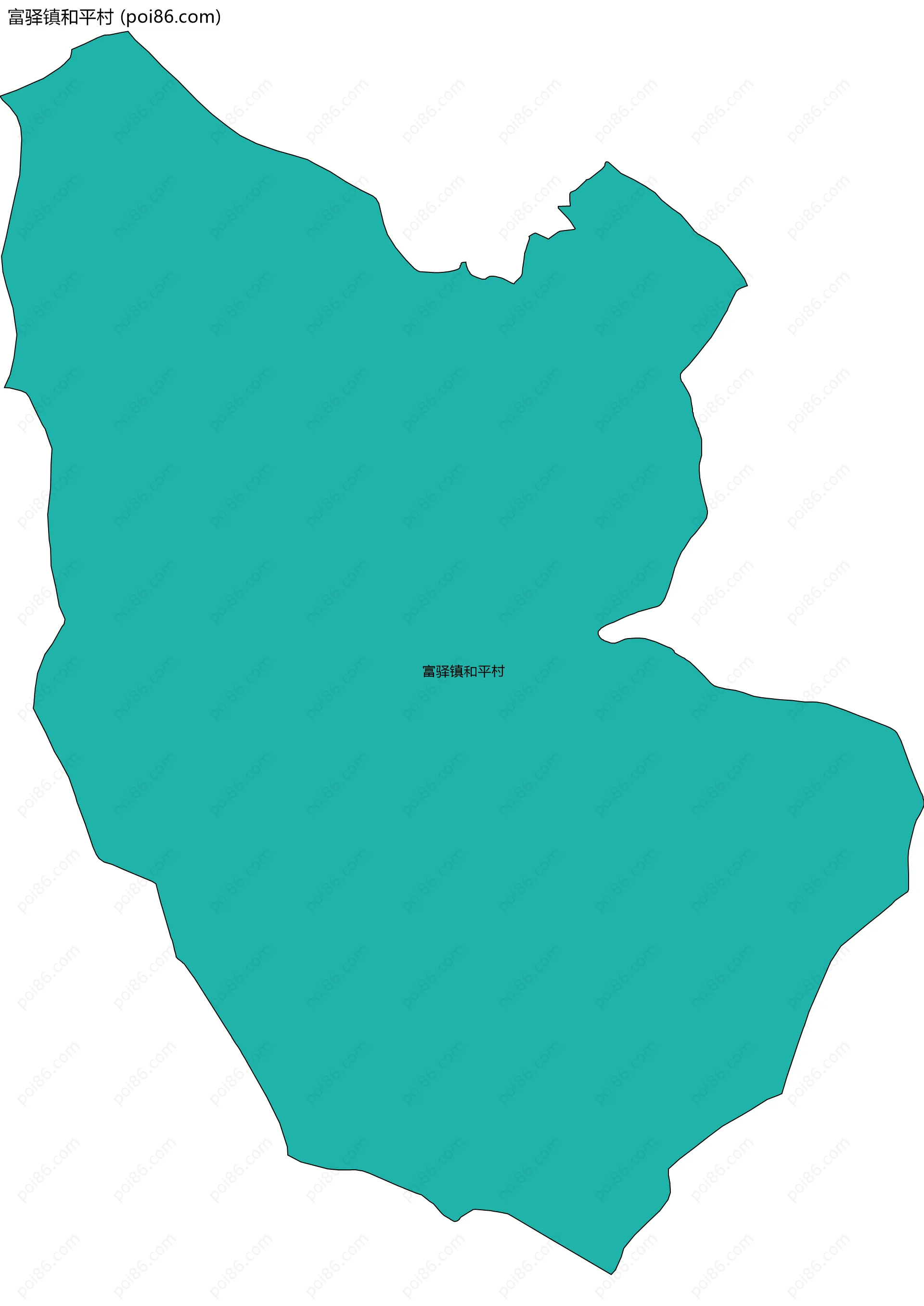 富驿镇和平村边界地图