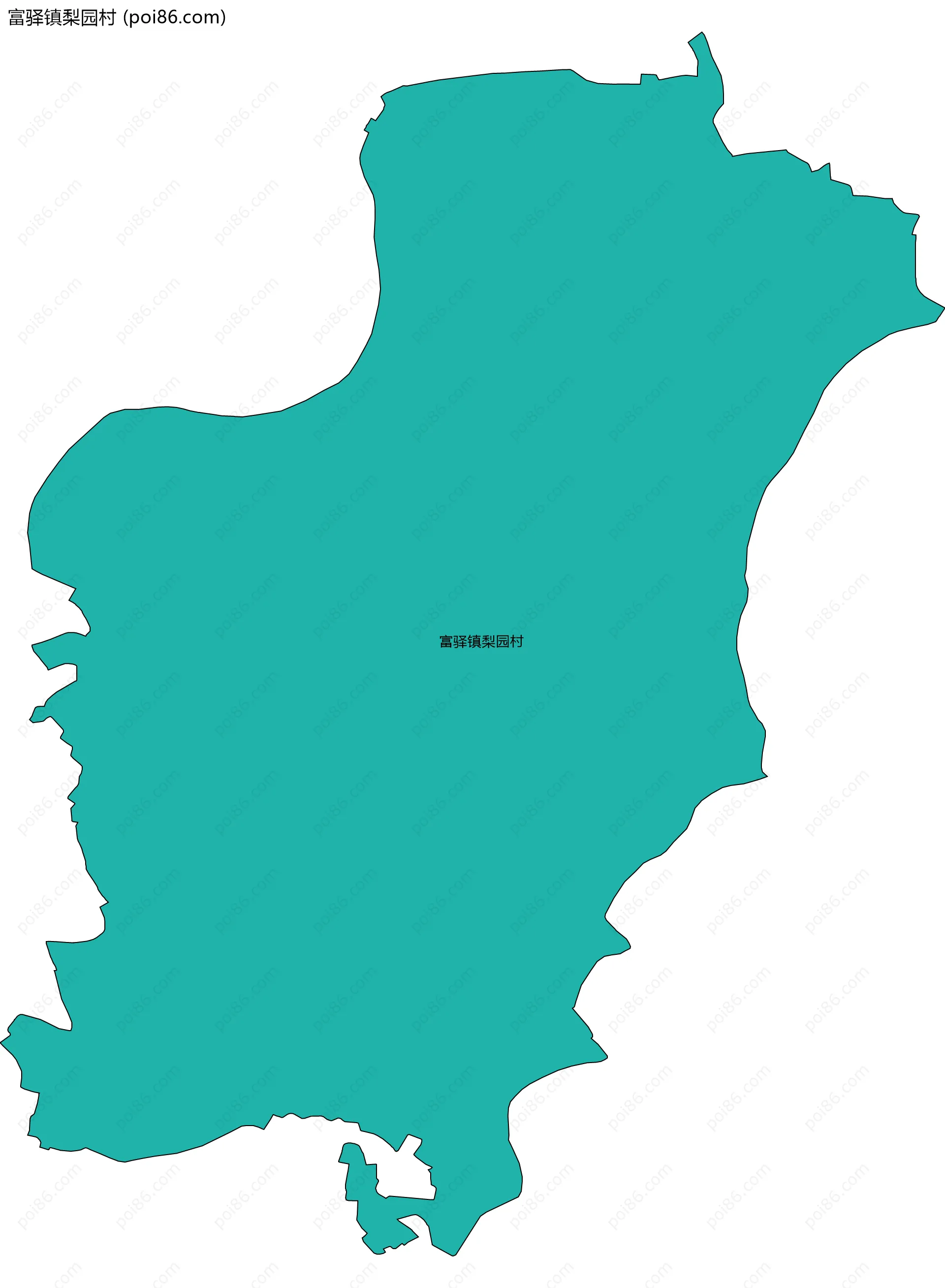 富驿镇梨园村边界地图