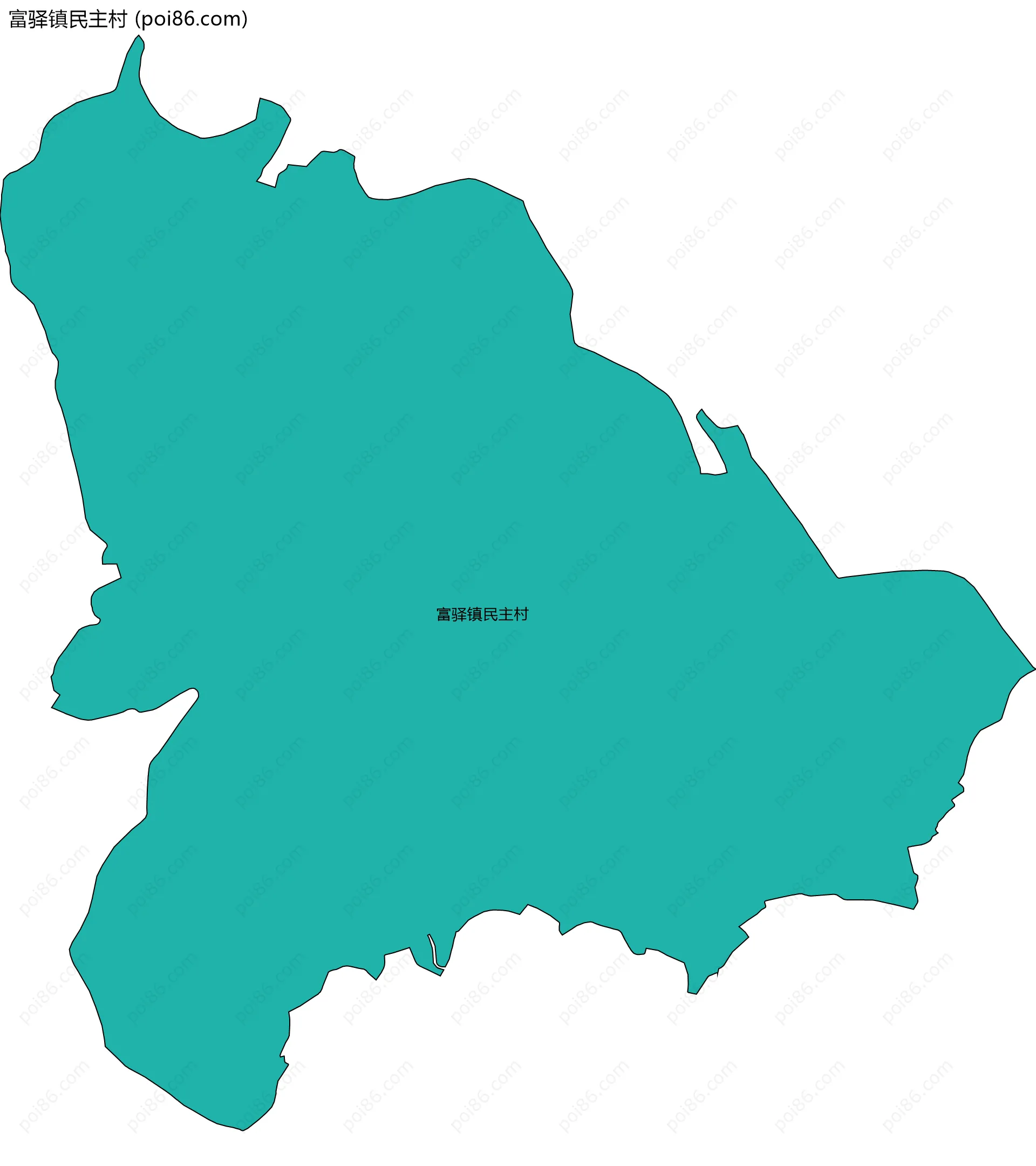 富驿镇民主村边界地图