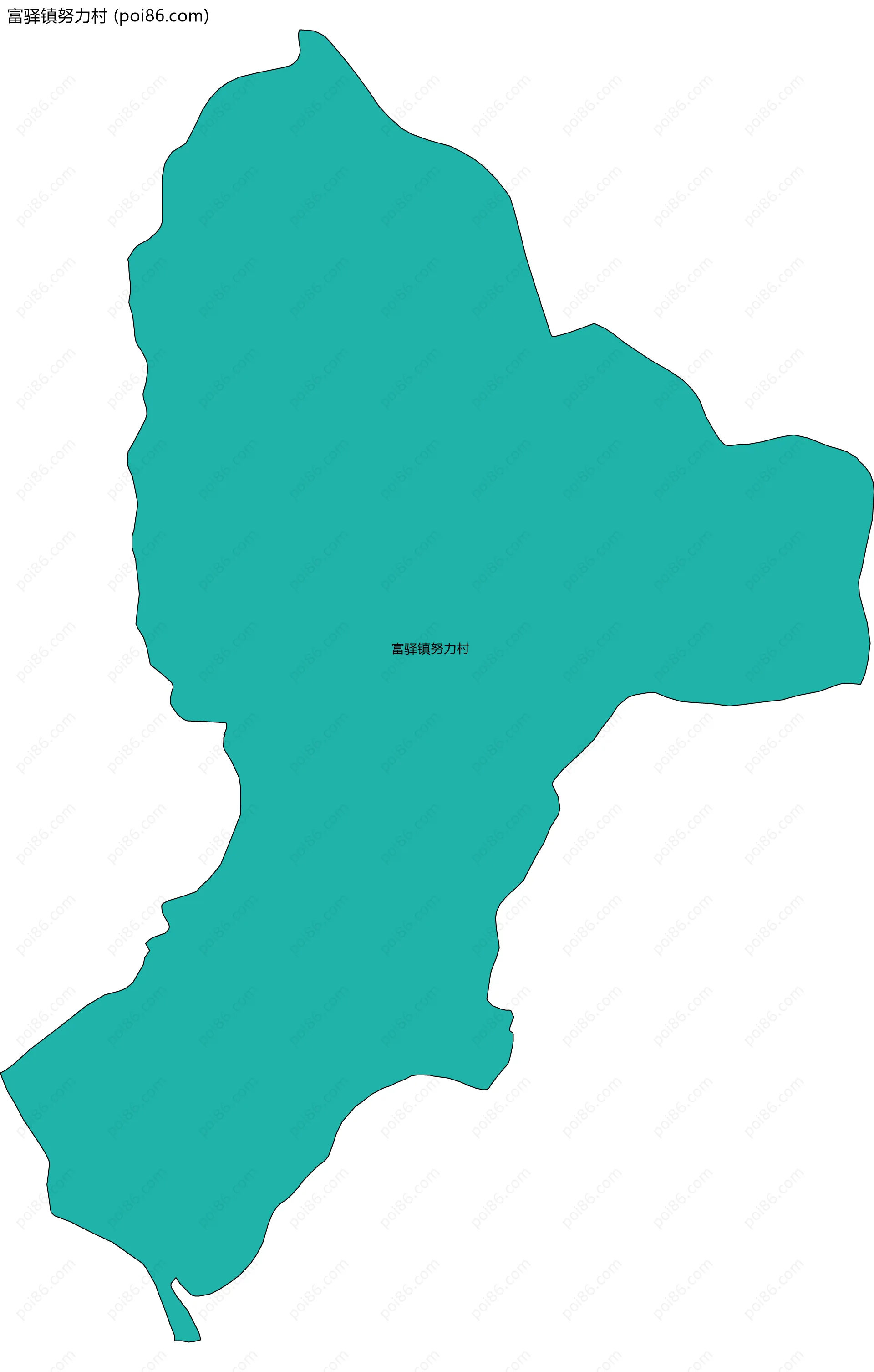 富驿镇努力村边界地图