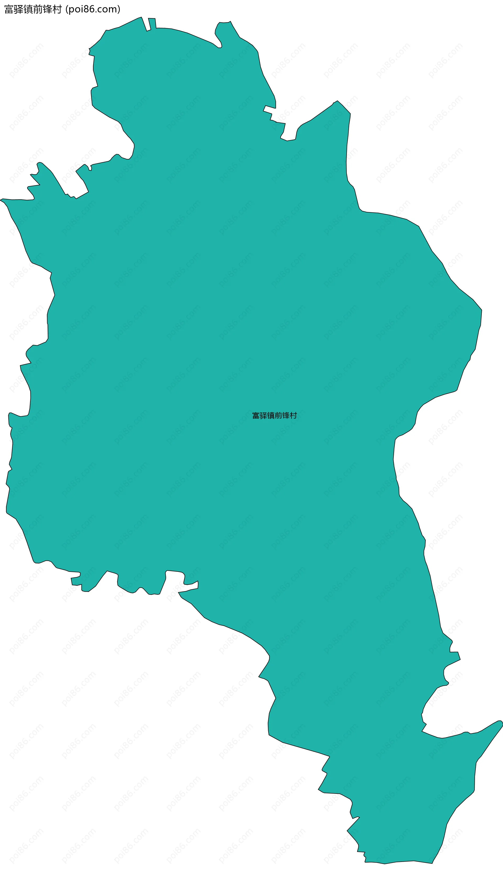 富驿镇前锋村边界地图