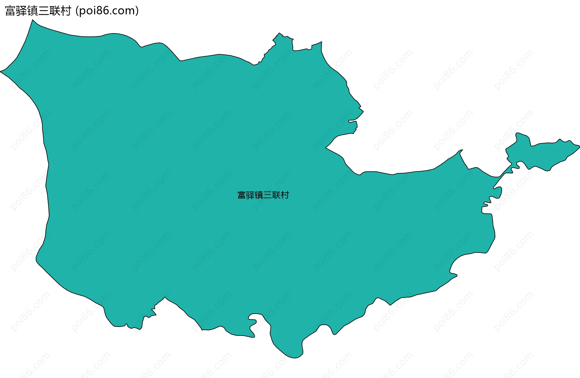 富驿镇三联村边界地图