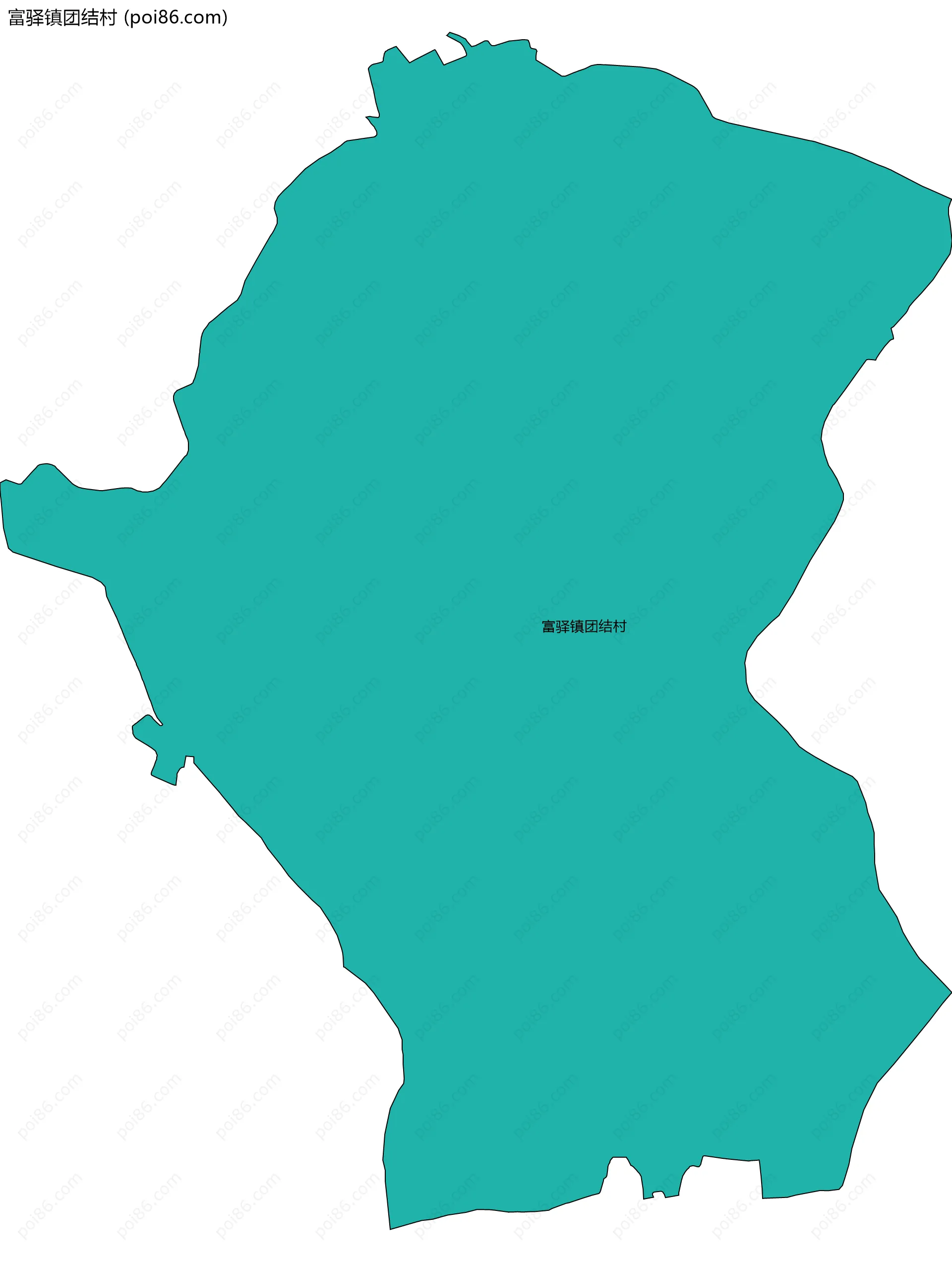 富驿镇团结村边界地图