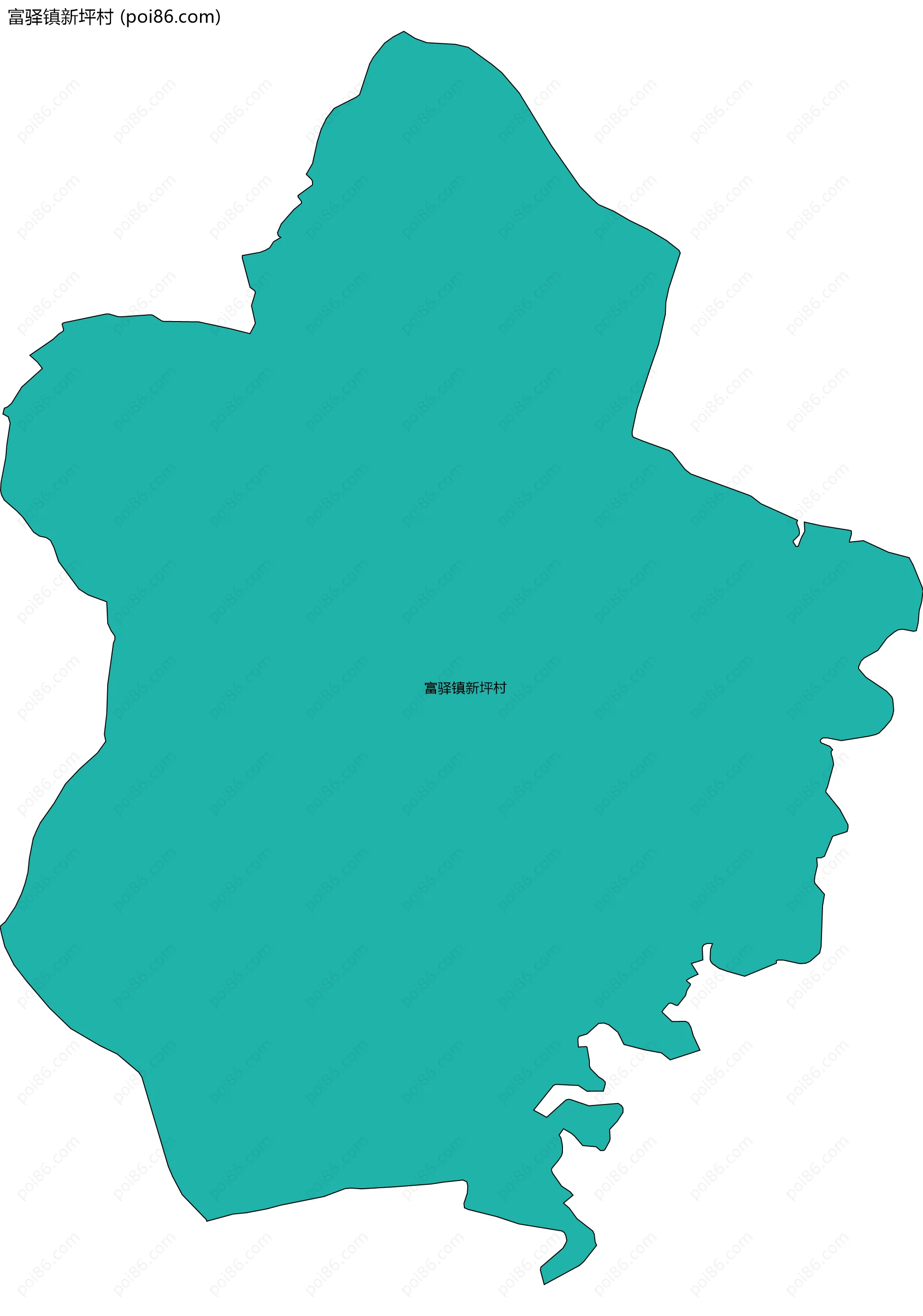 富驿镇新坪村边界地图