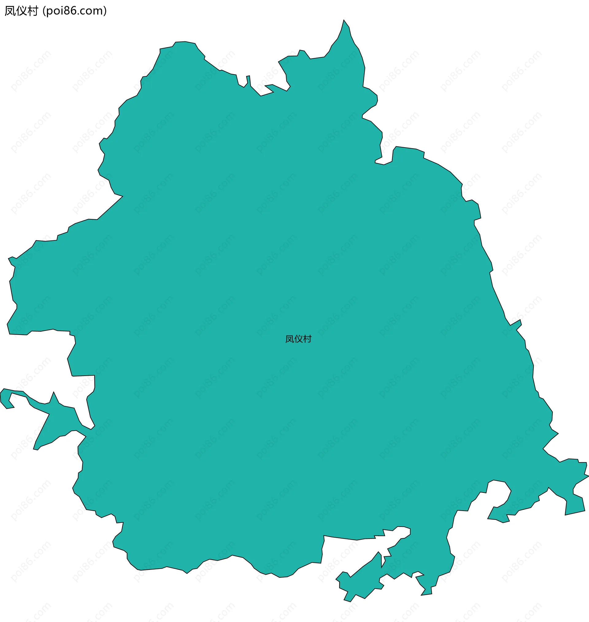 凤仪村边界地图