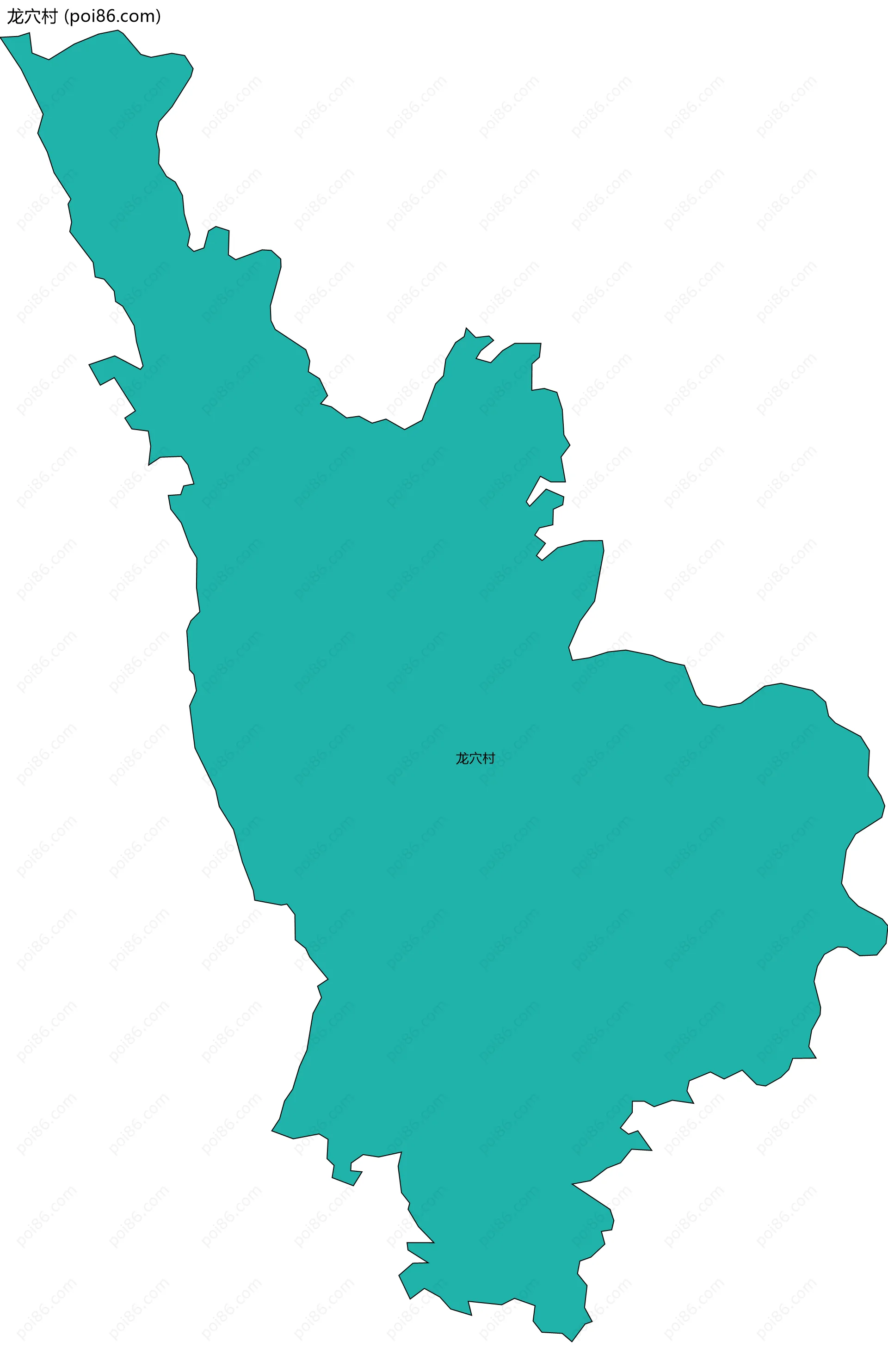 龙穴村边界地图