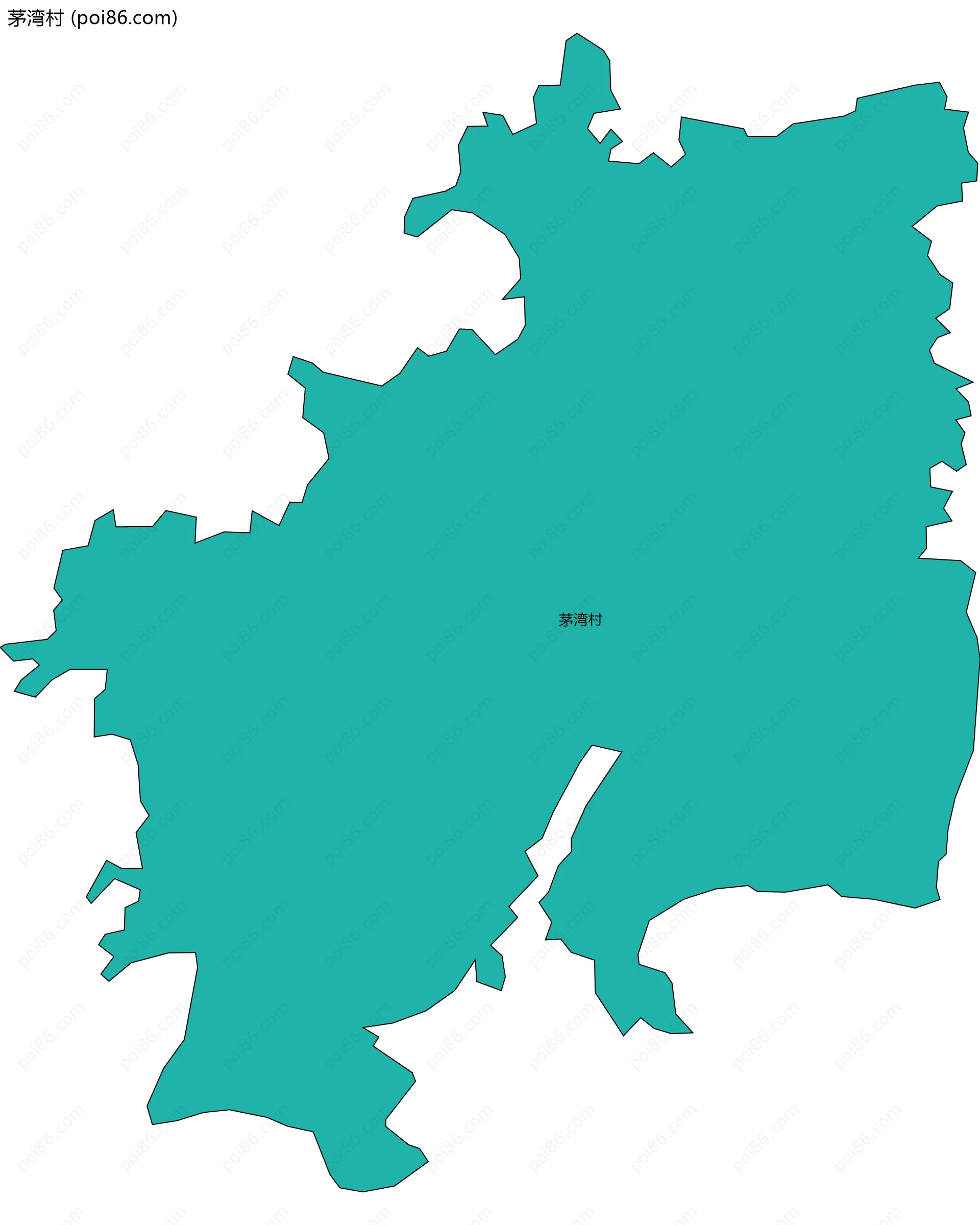 茅湾村边界地图