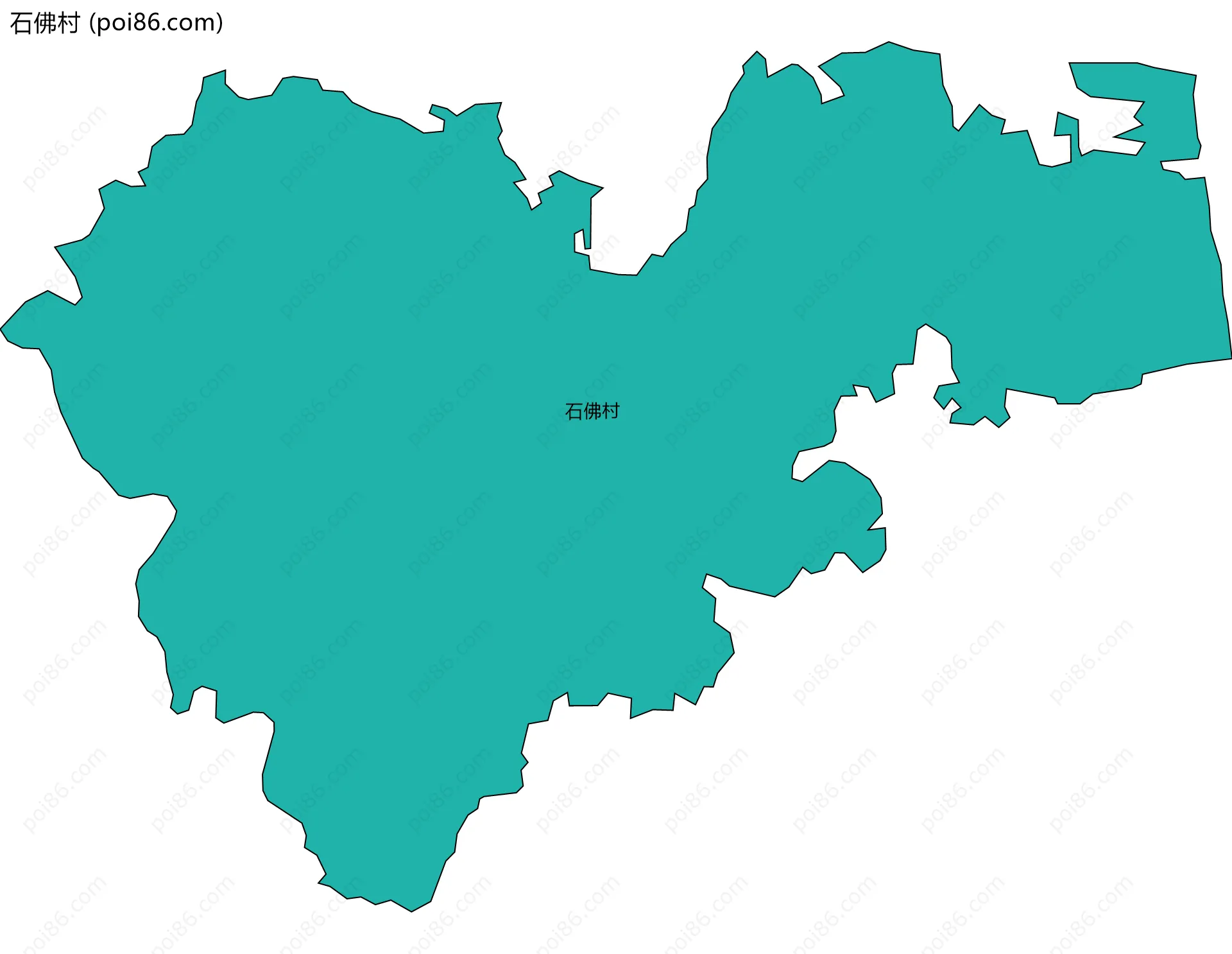 石佛村边界地图