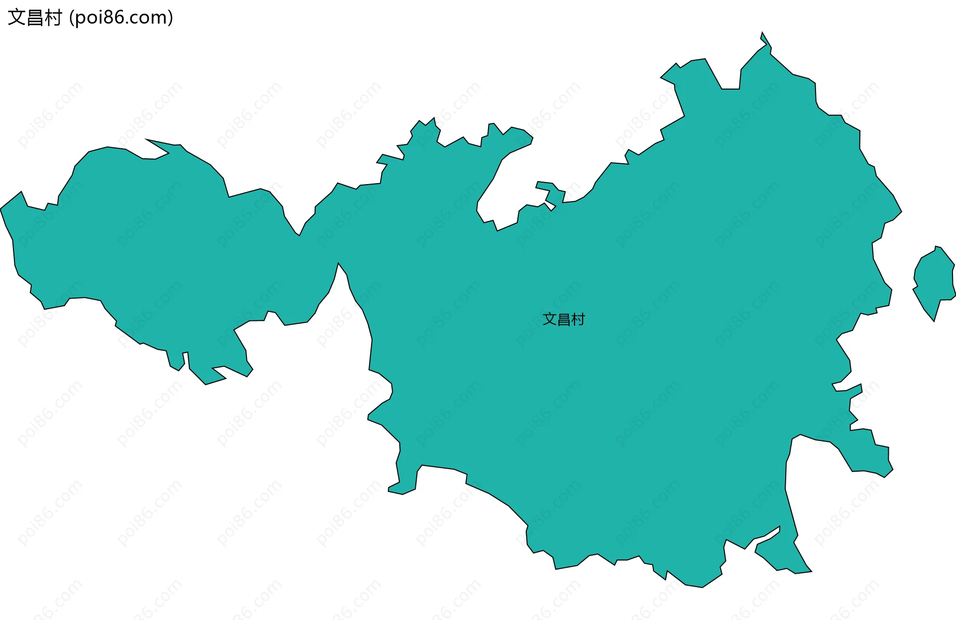 文昌村边界地图