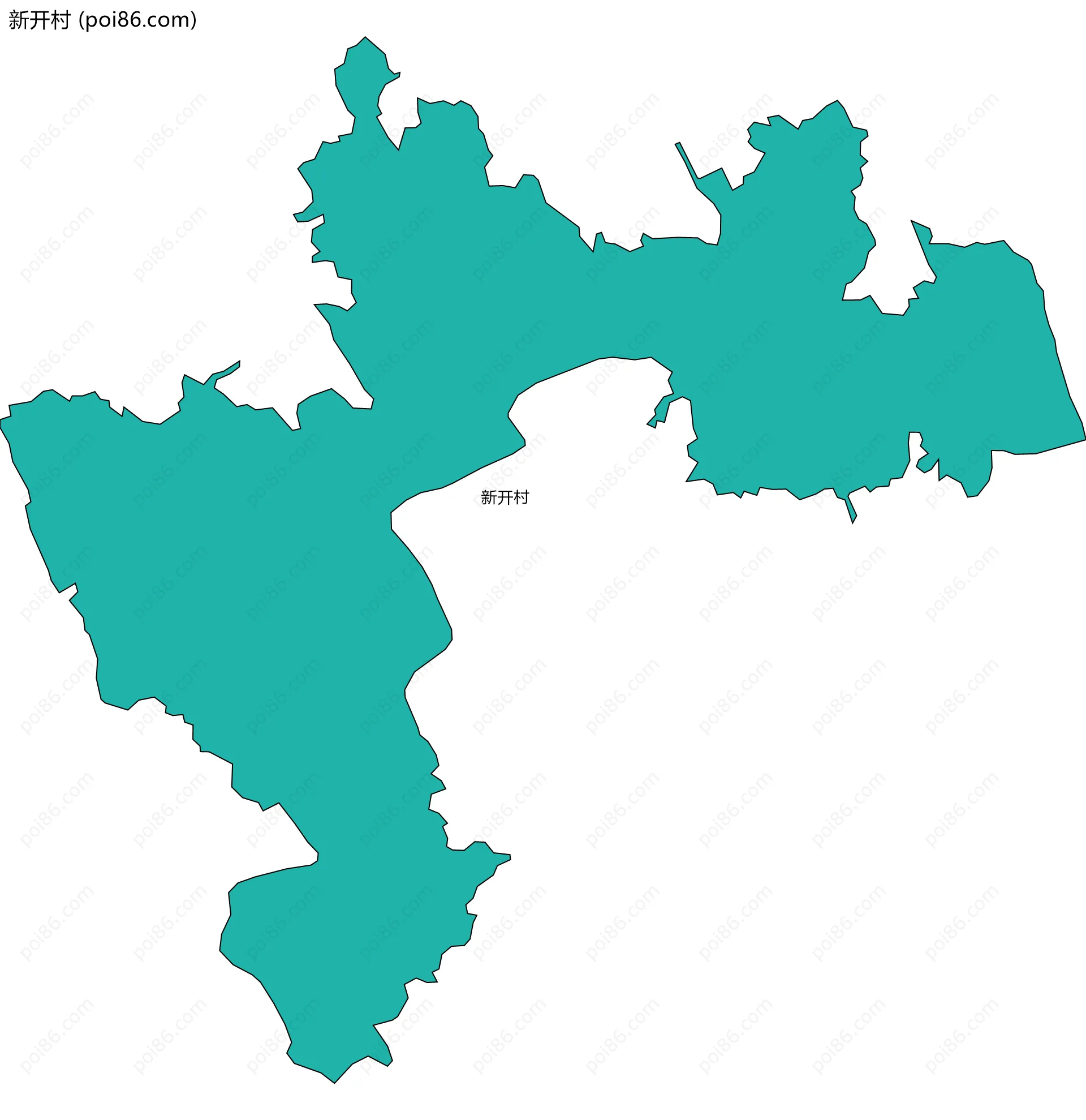 新开村边界地图