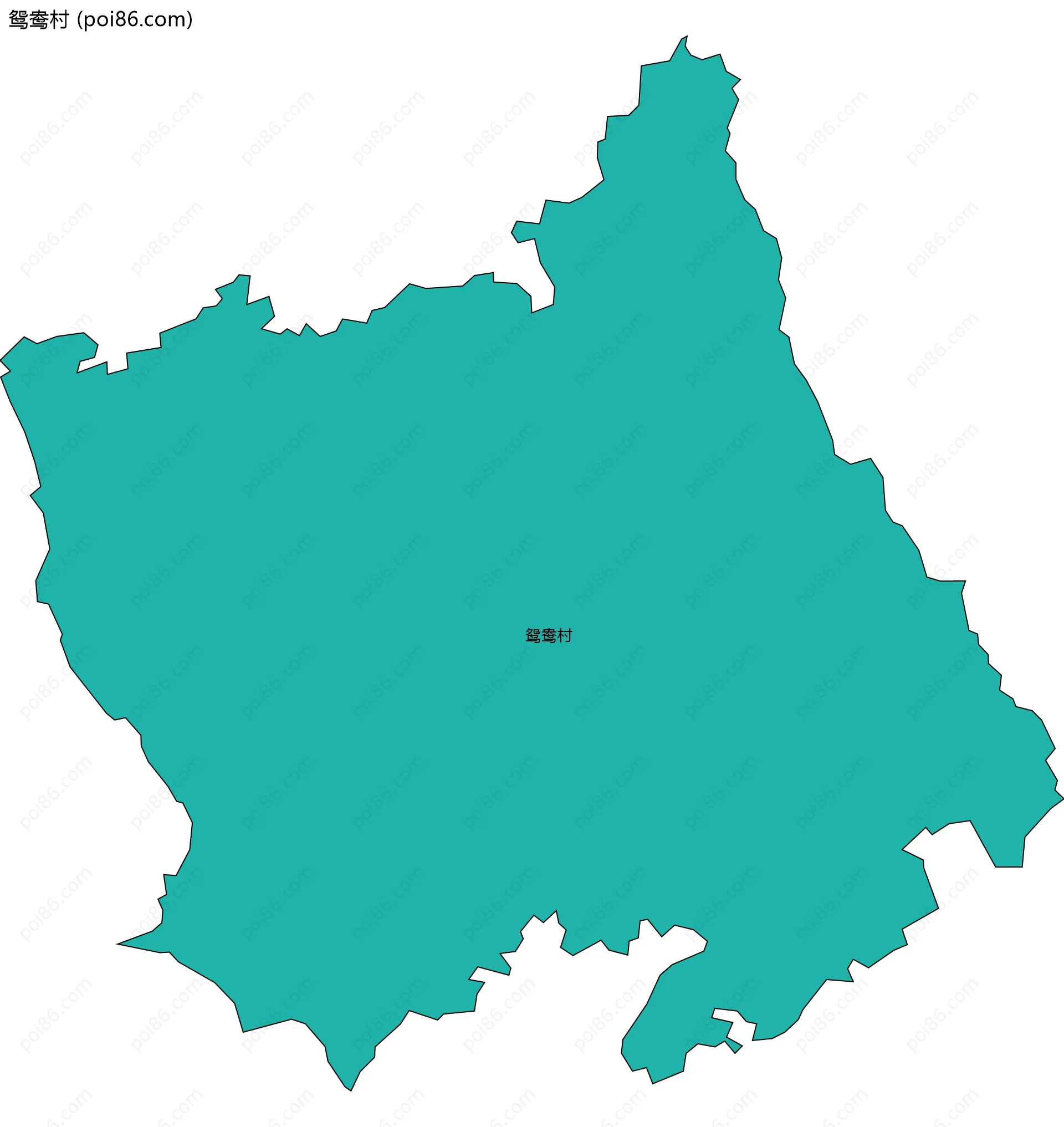 鸳鸯村边界地图