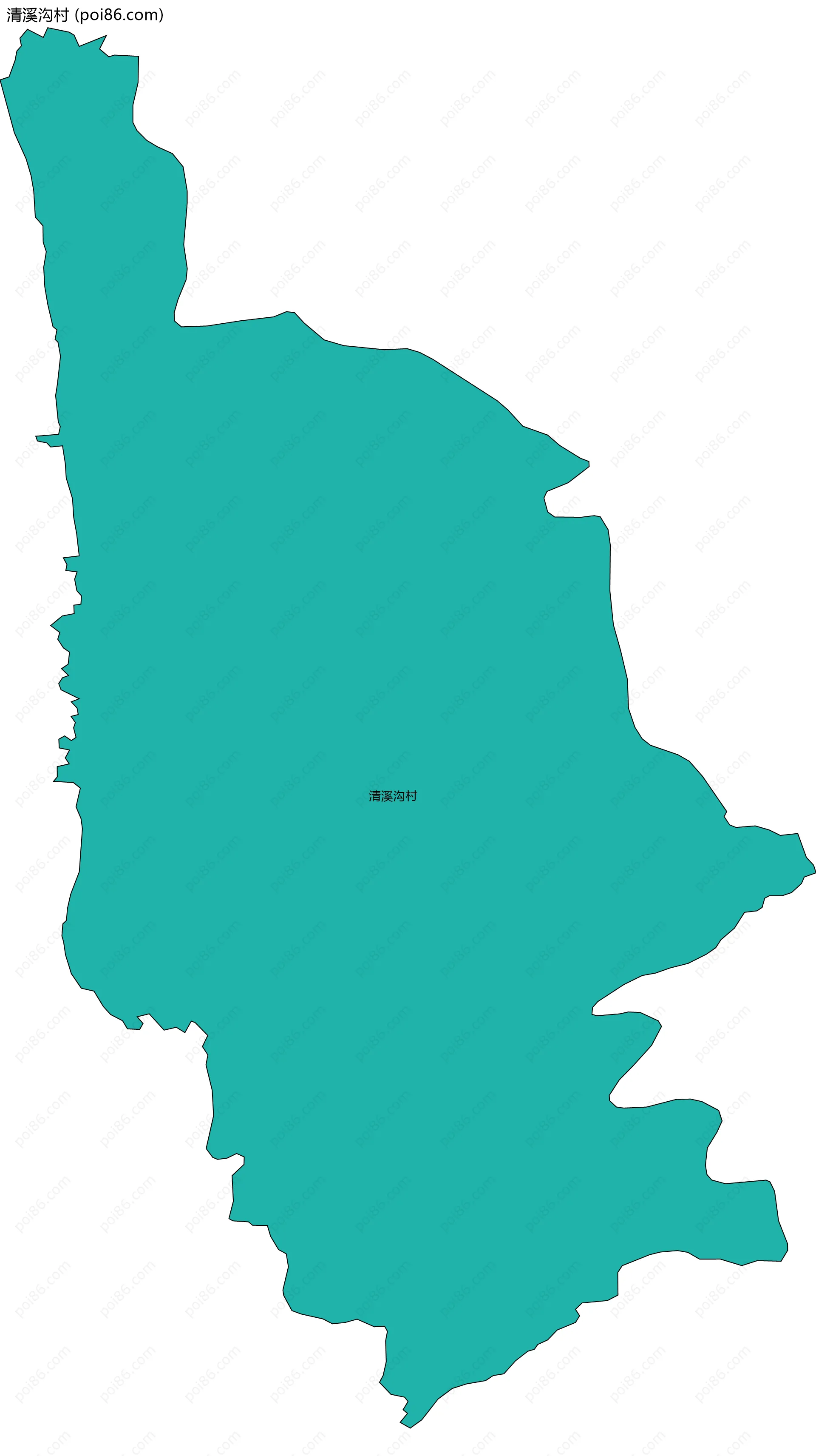 清溪沟村边界地图