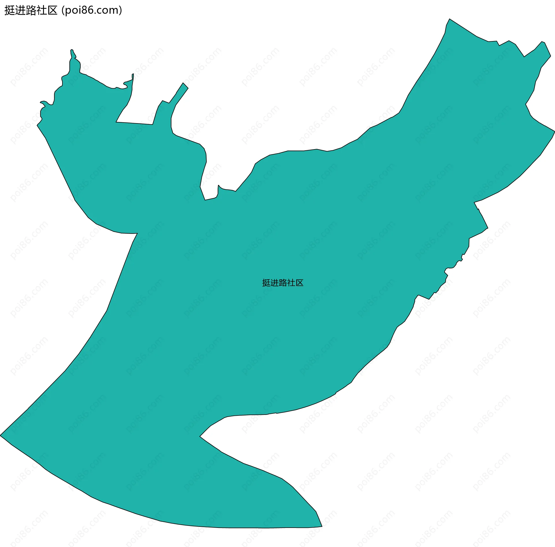 挺进路社区边界地图