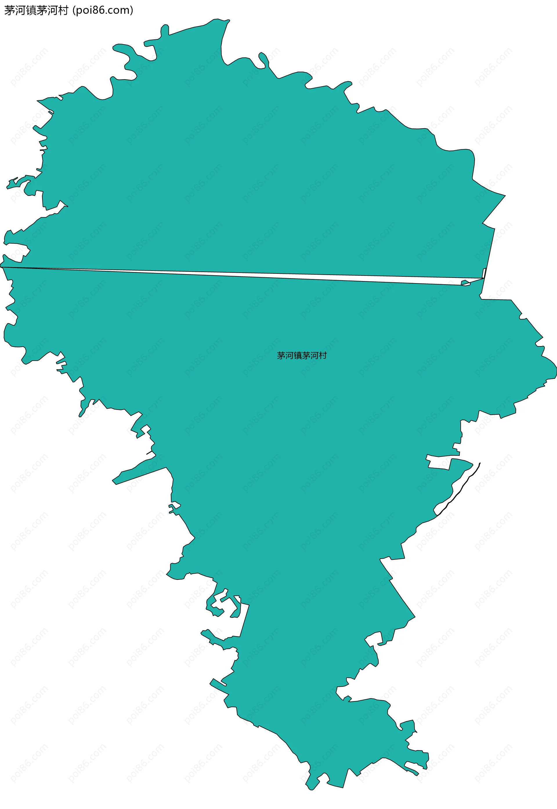 茅河镇茅河村边界地图