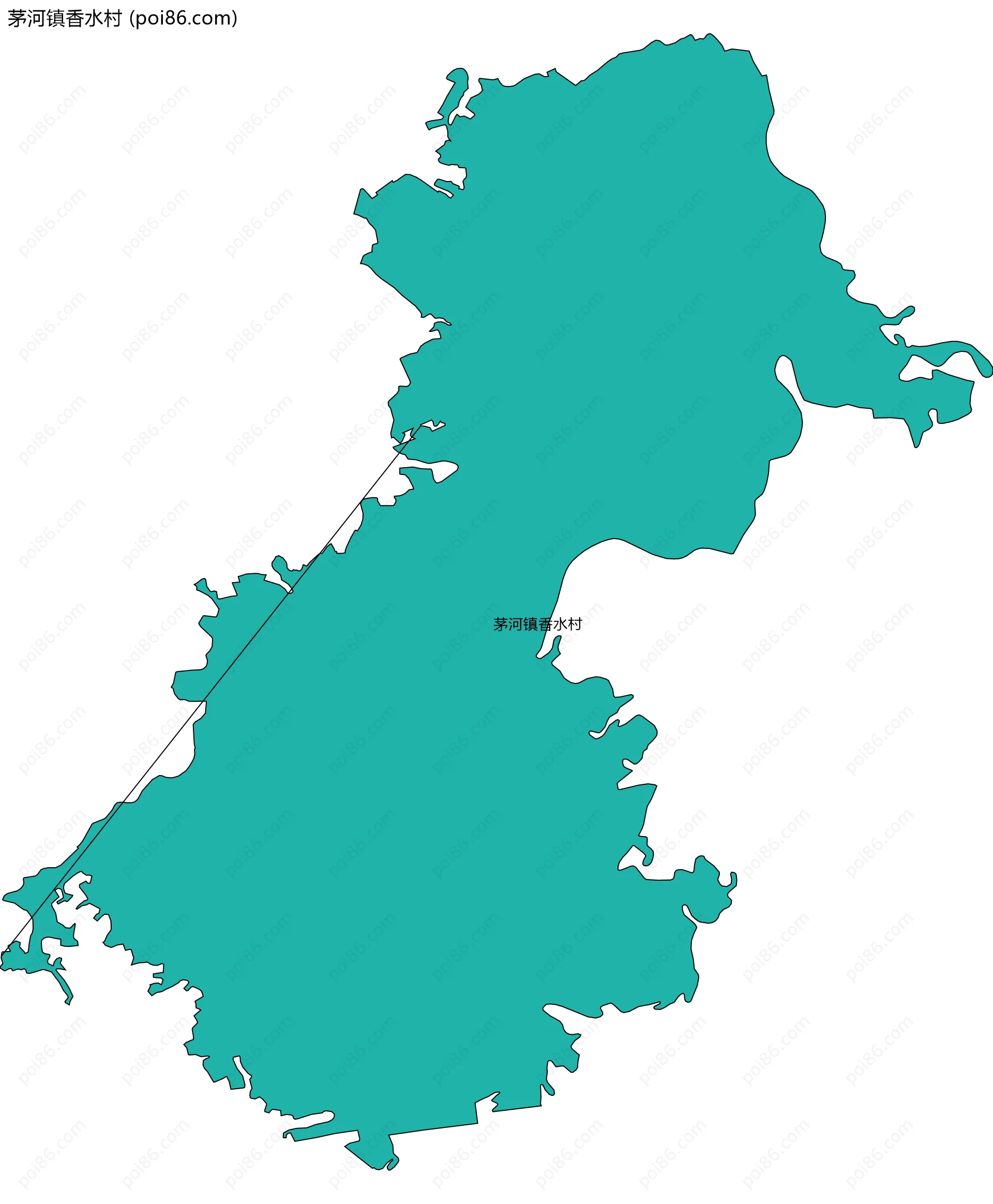茅河镇香水村边界地图