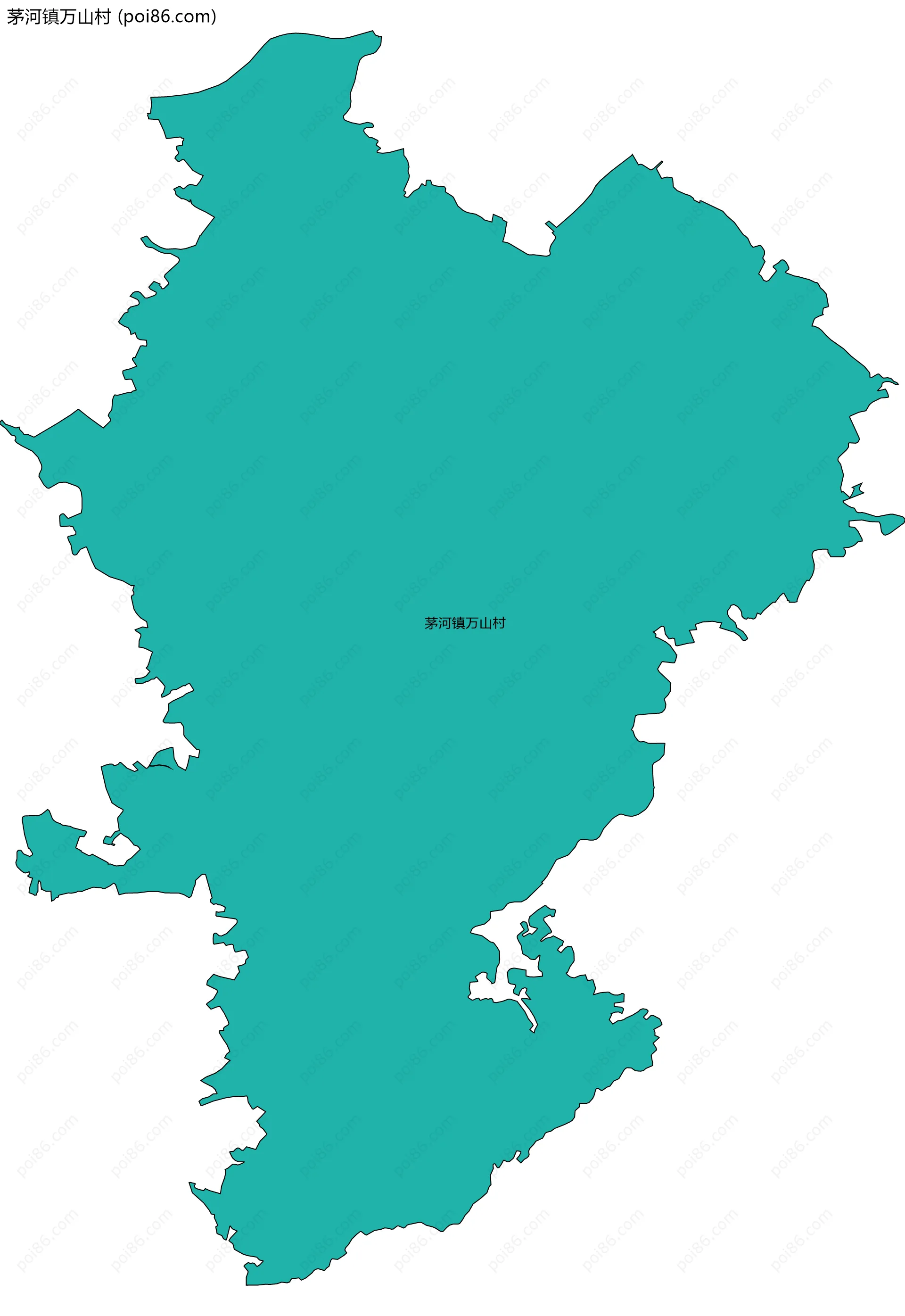 茅河镇万山村边界地图