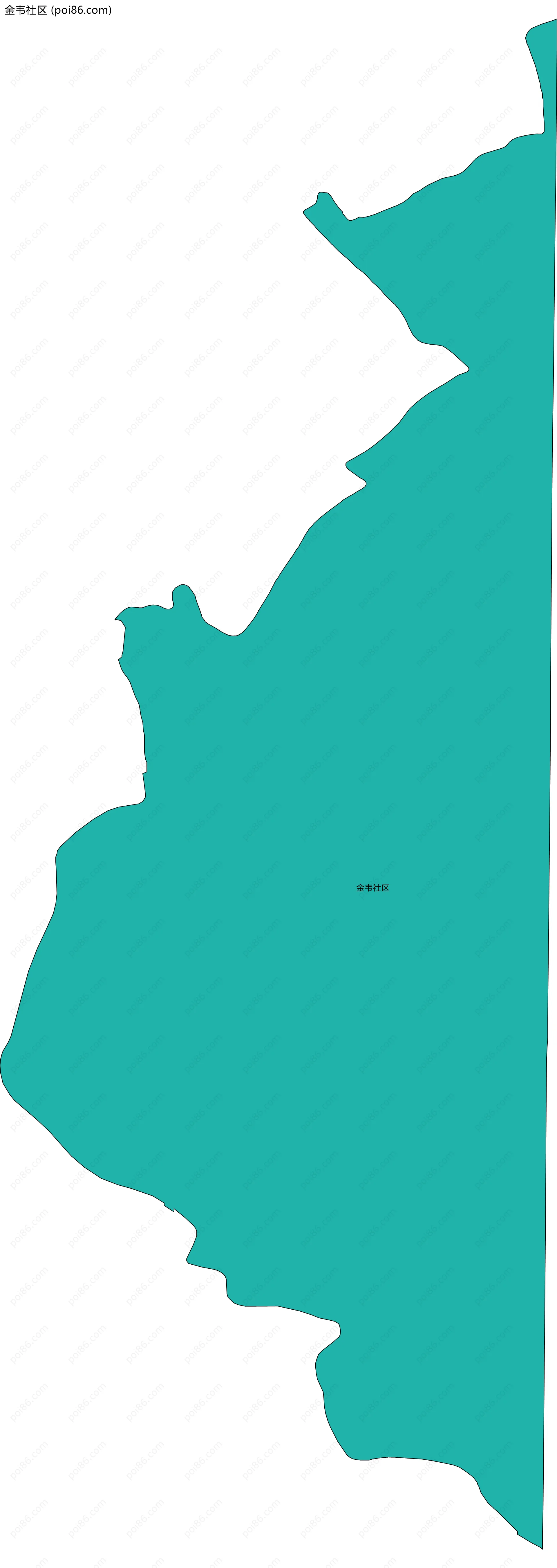 金韦社区边界地图