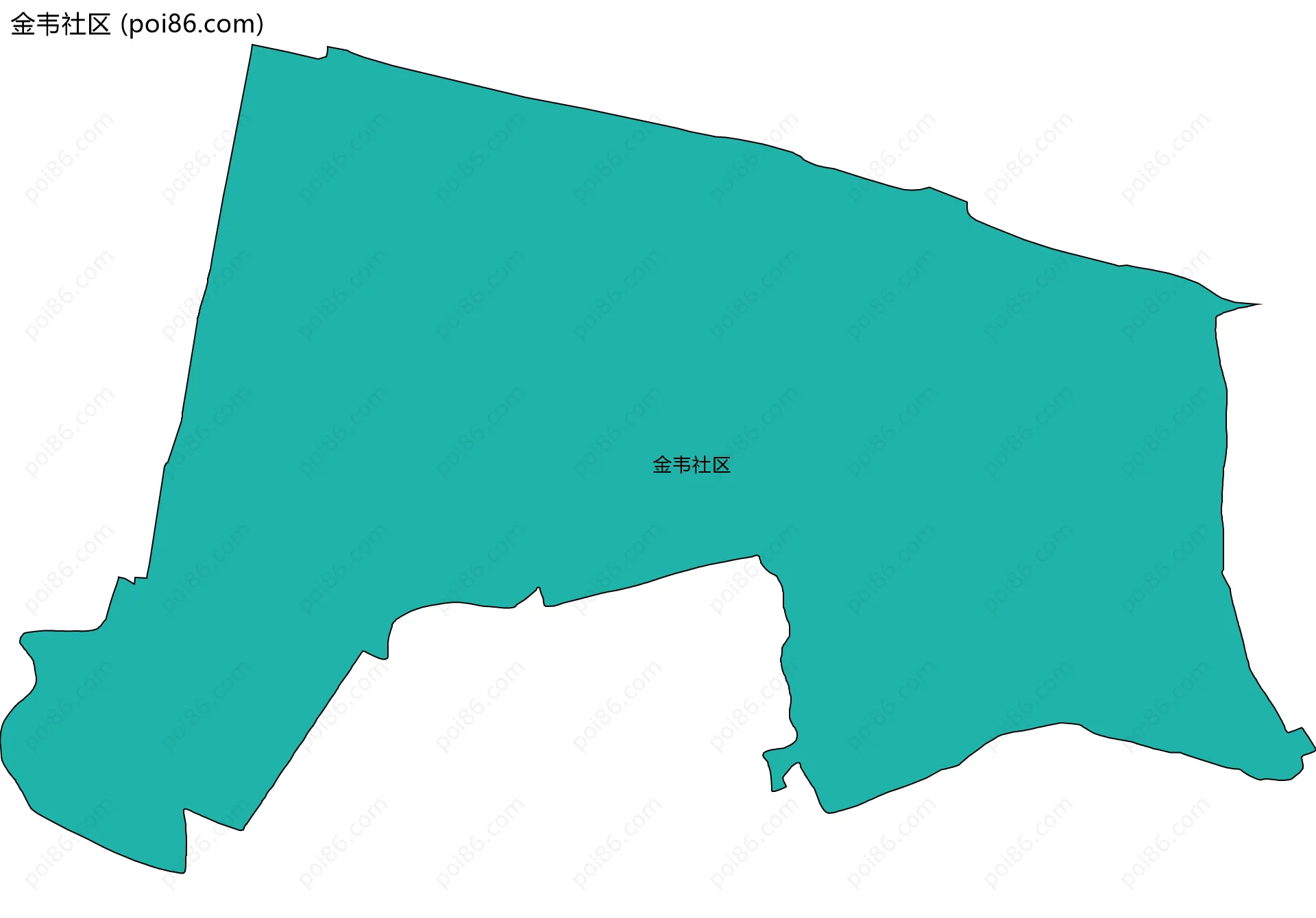 金韦社区边界地图