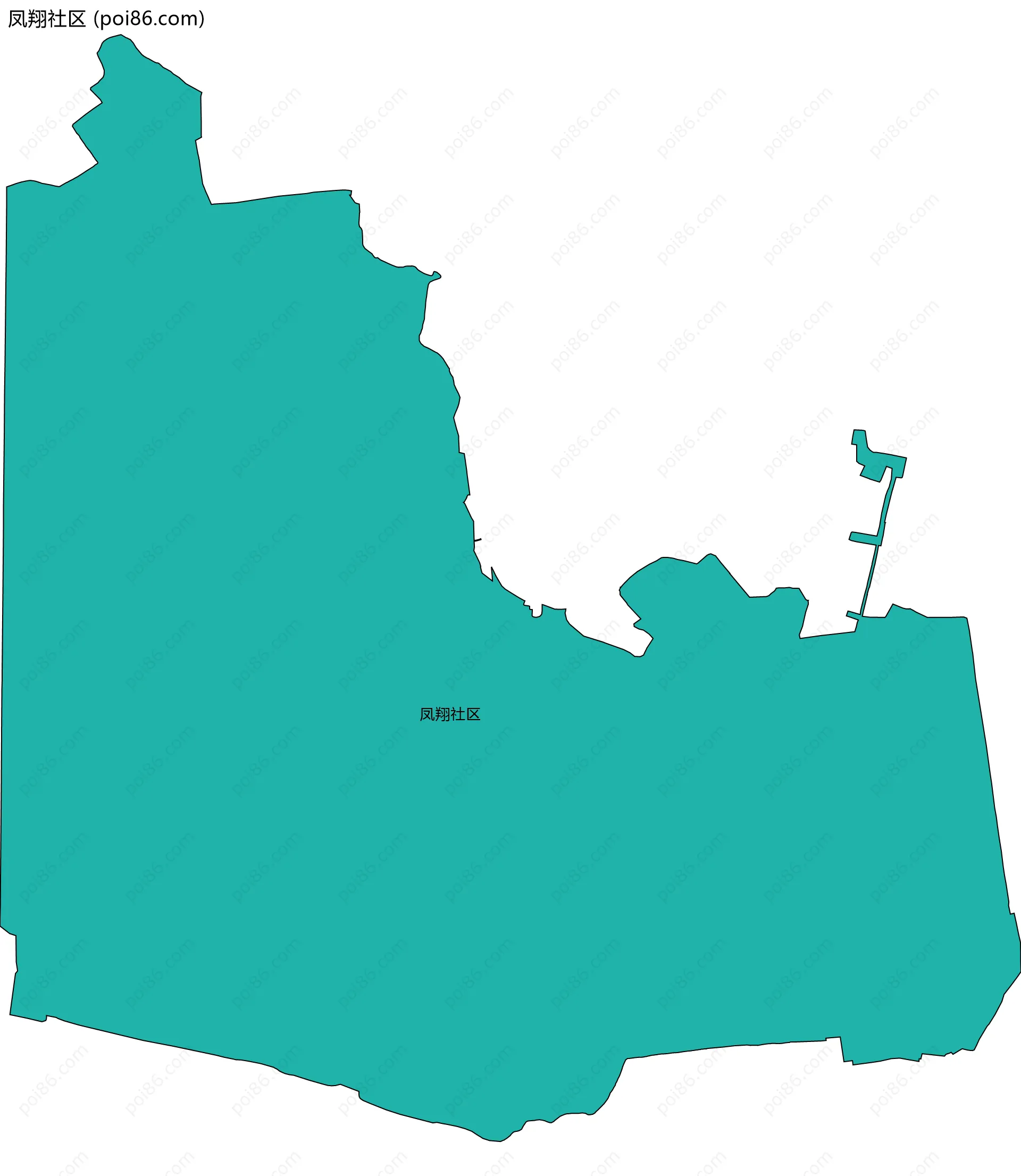 凤翔社区边界地图