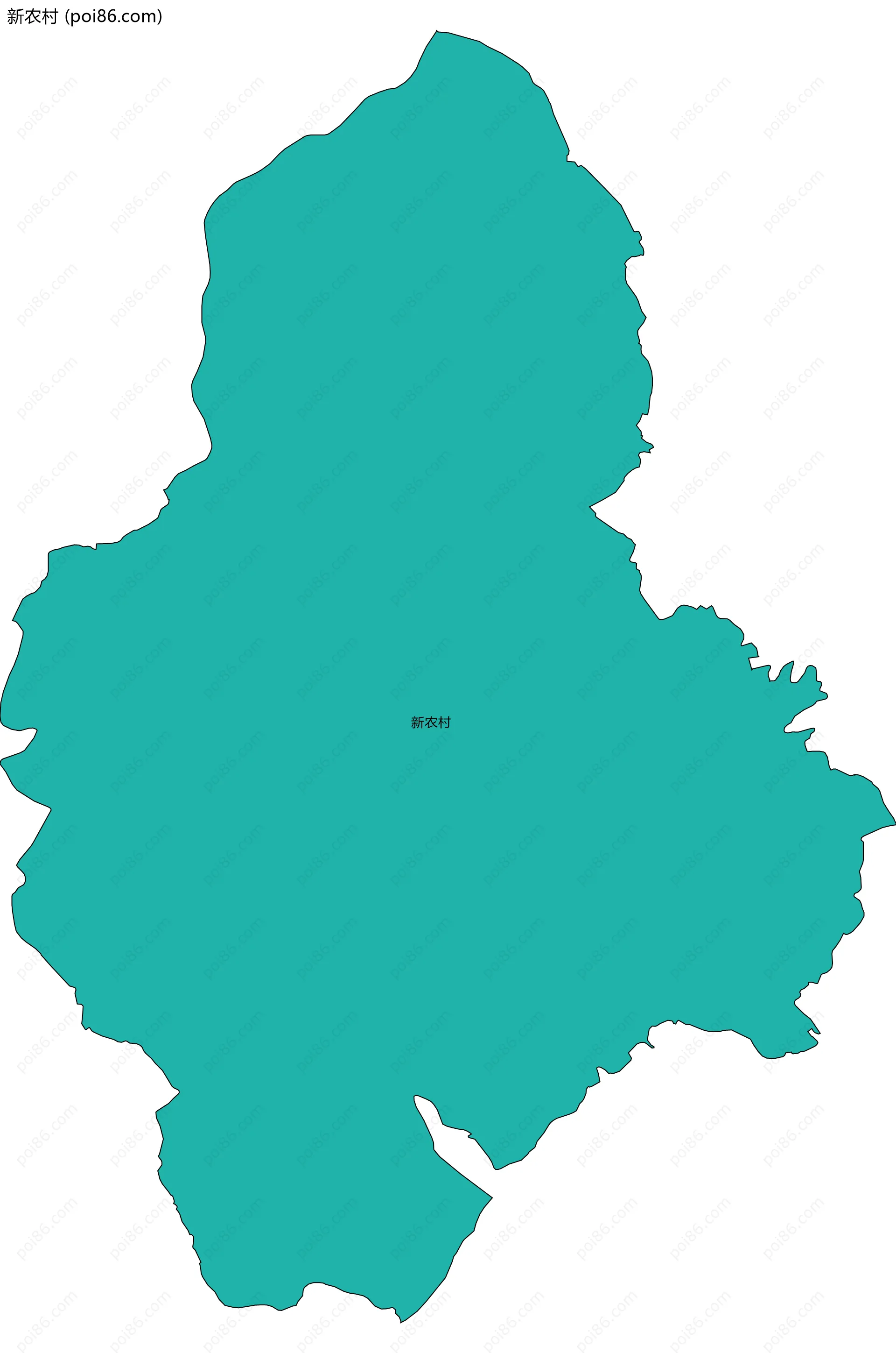 新农村边界地图