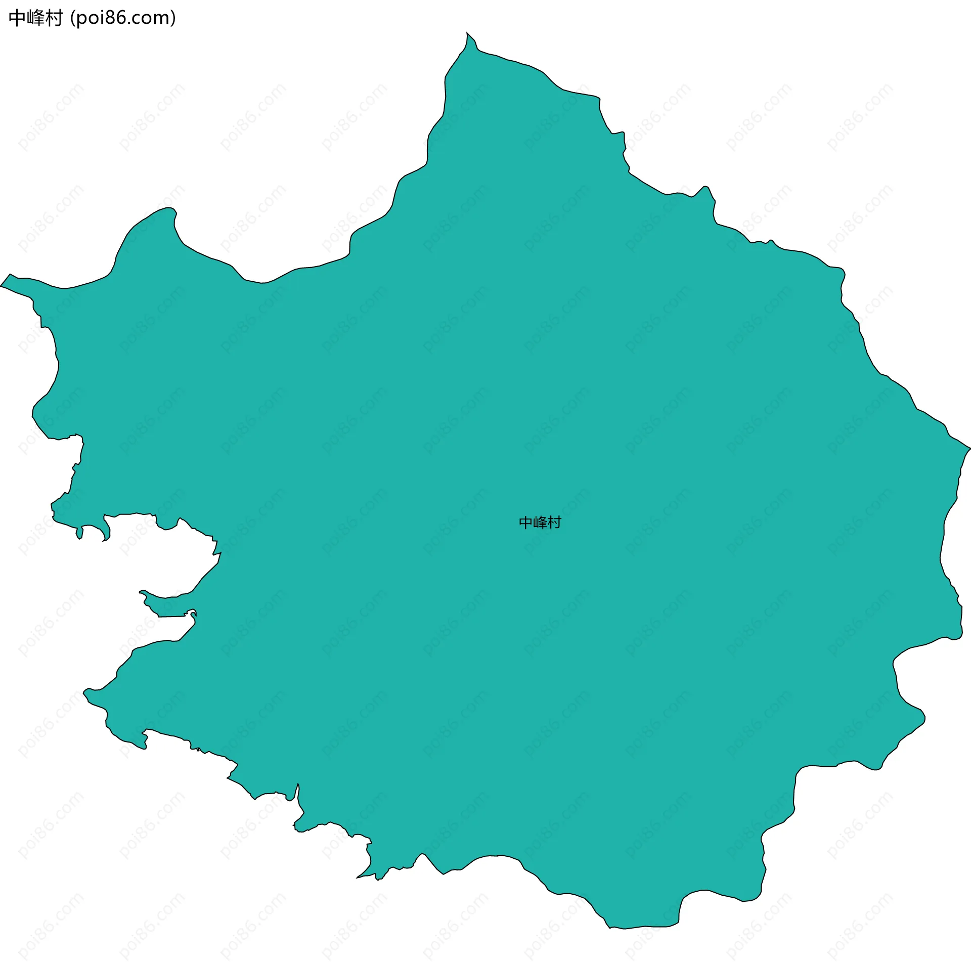 中峰村边界地图