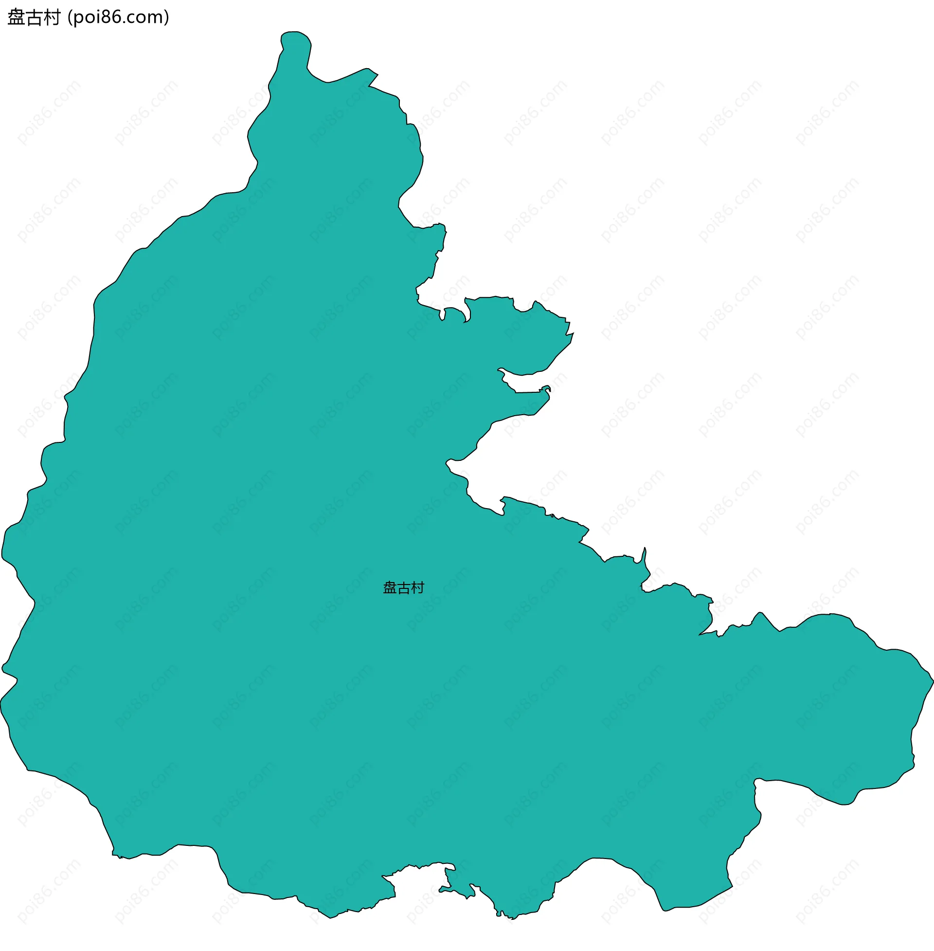 盘古村边界地图