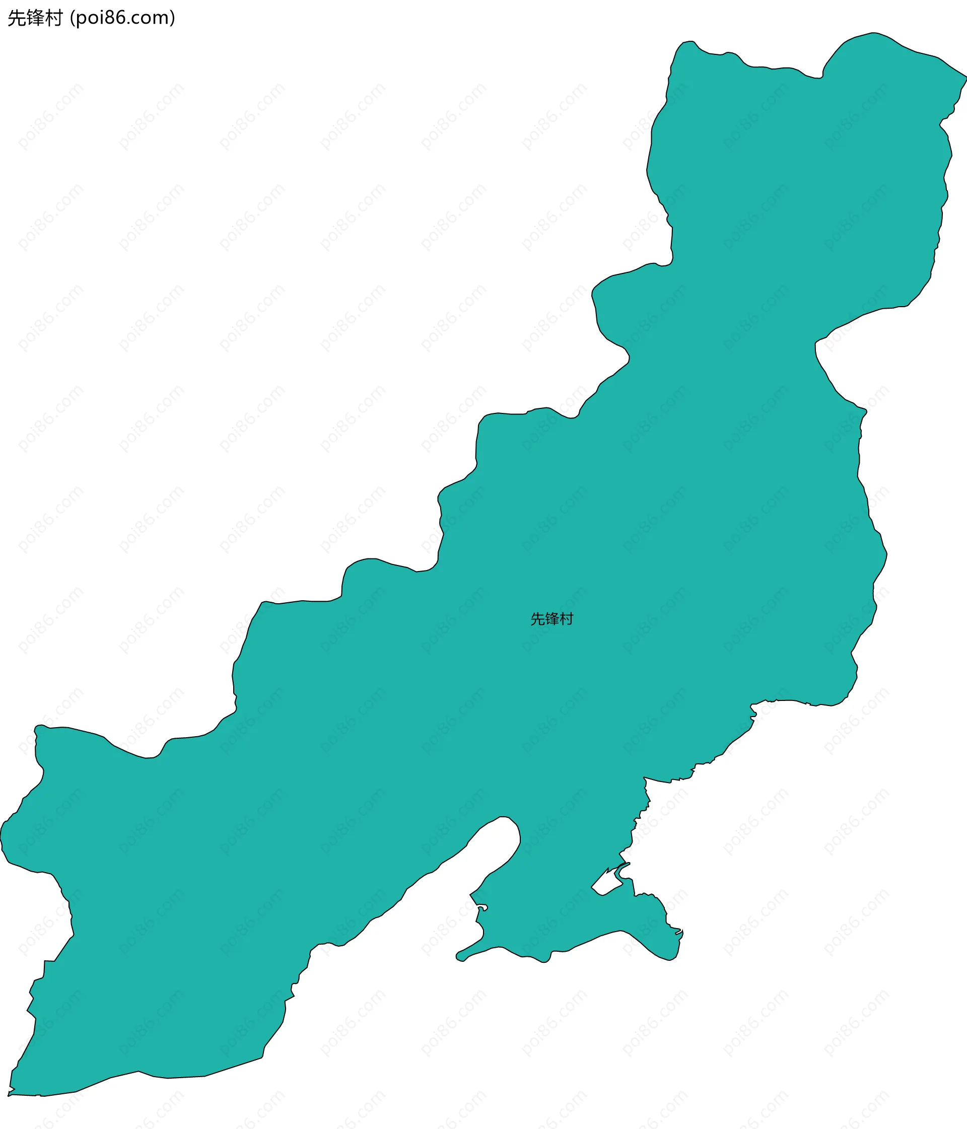 先锋村边界地图