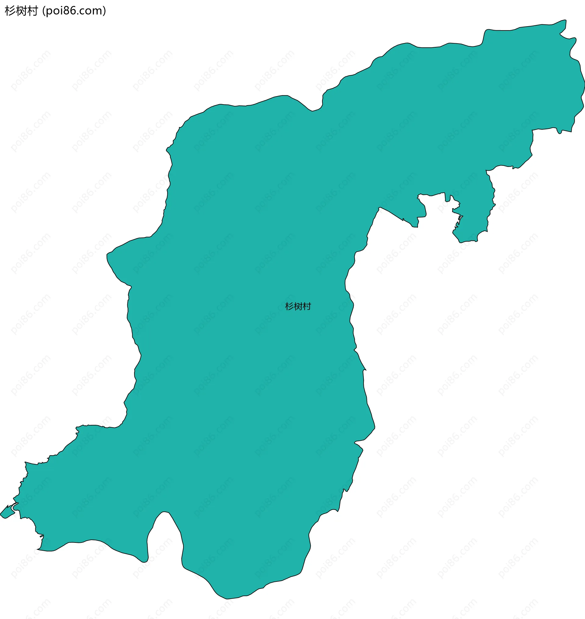杉树村边界地图