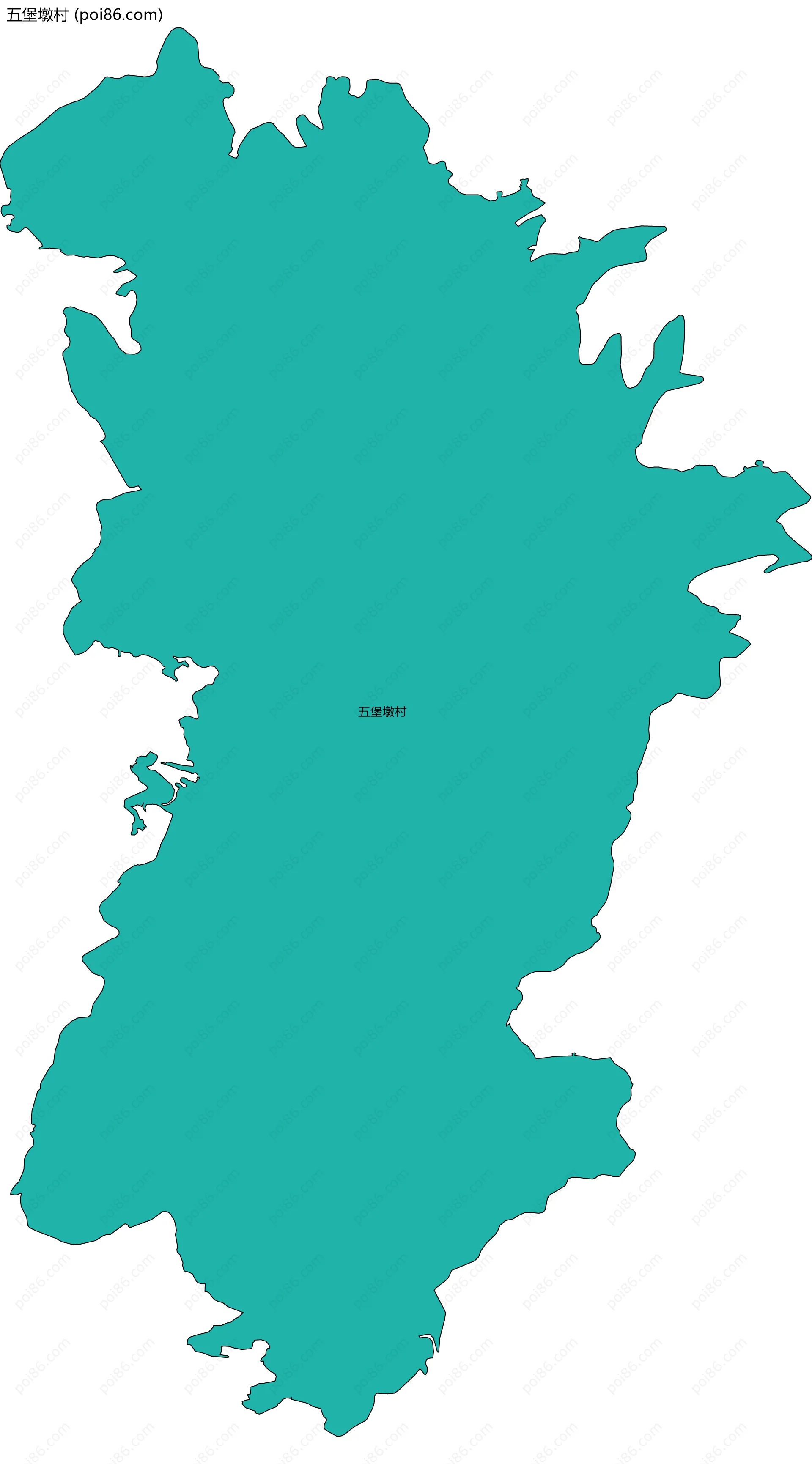 五堡墩村边界地图