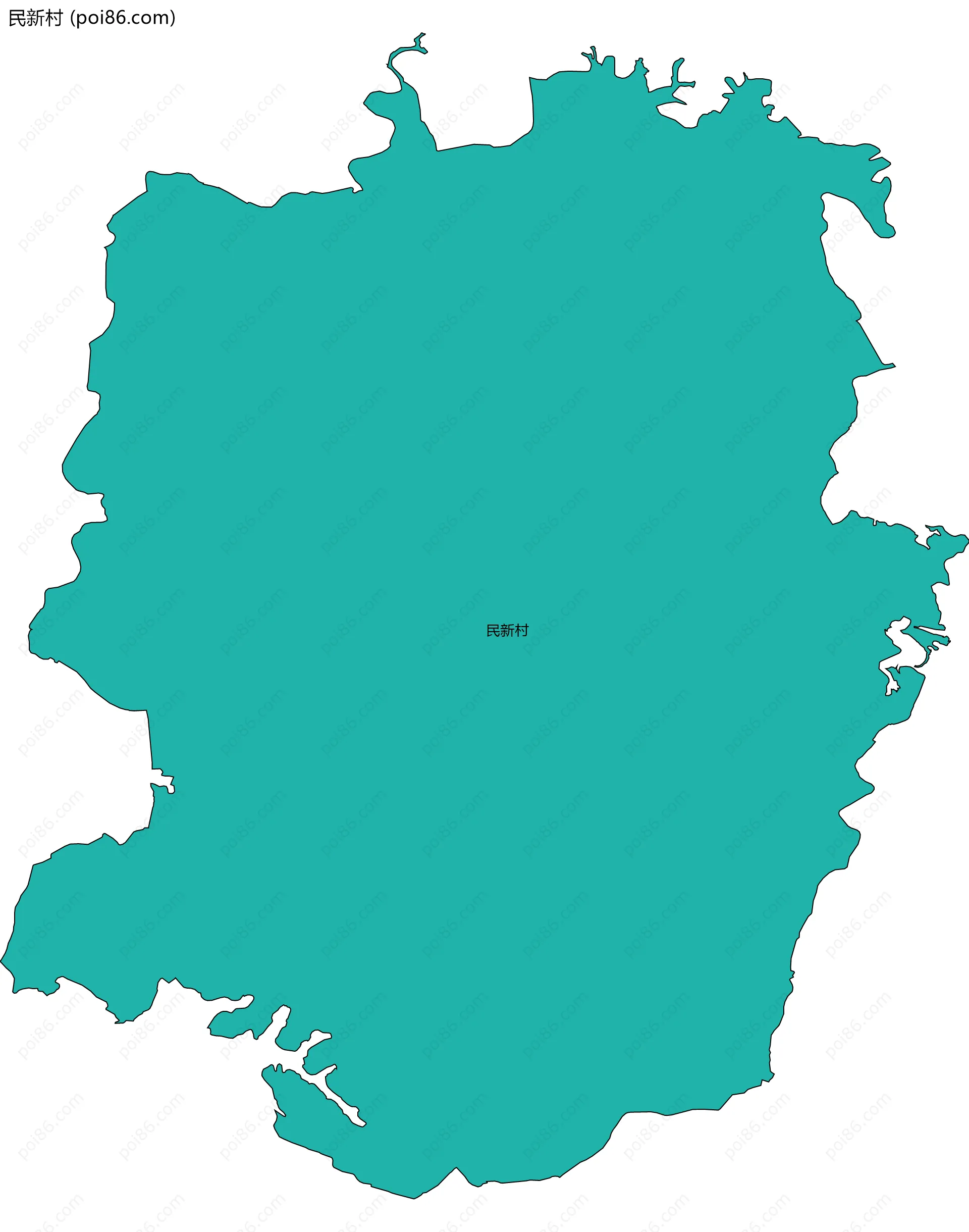 民新村边界地图