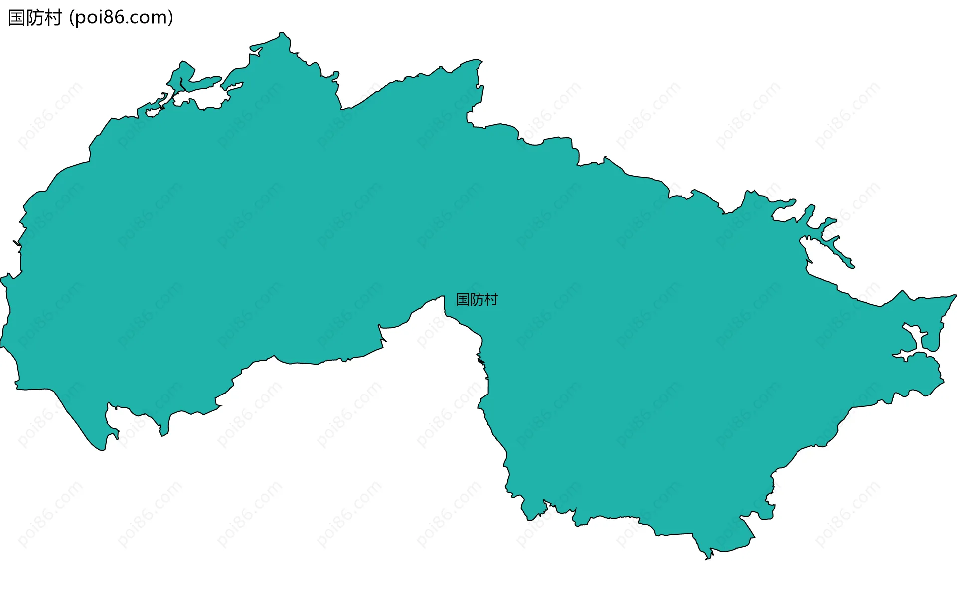 国防村边界地图