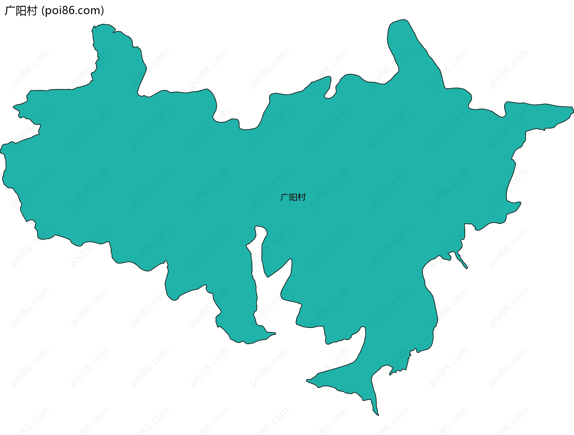 广阳村边界地图