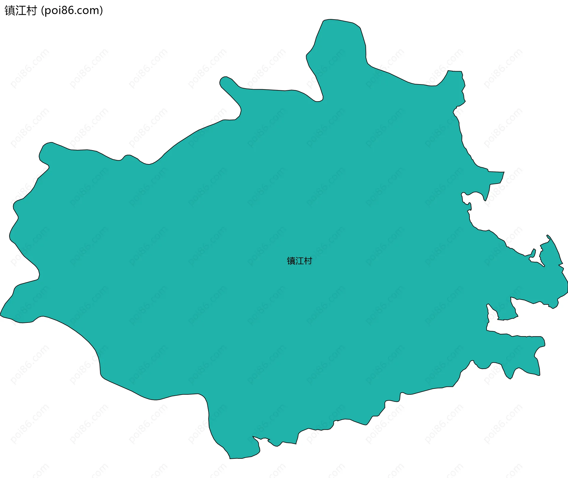 镇江村边界地图