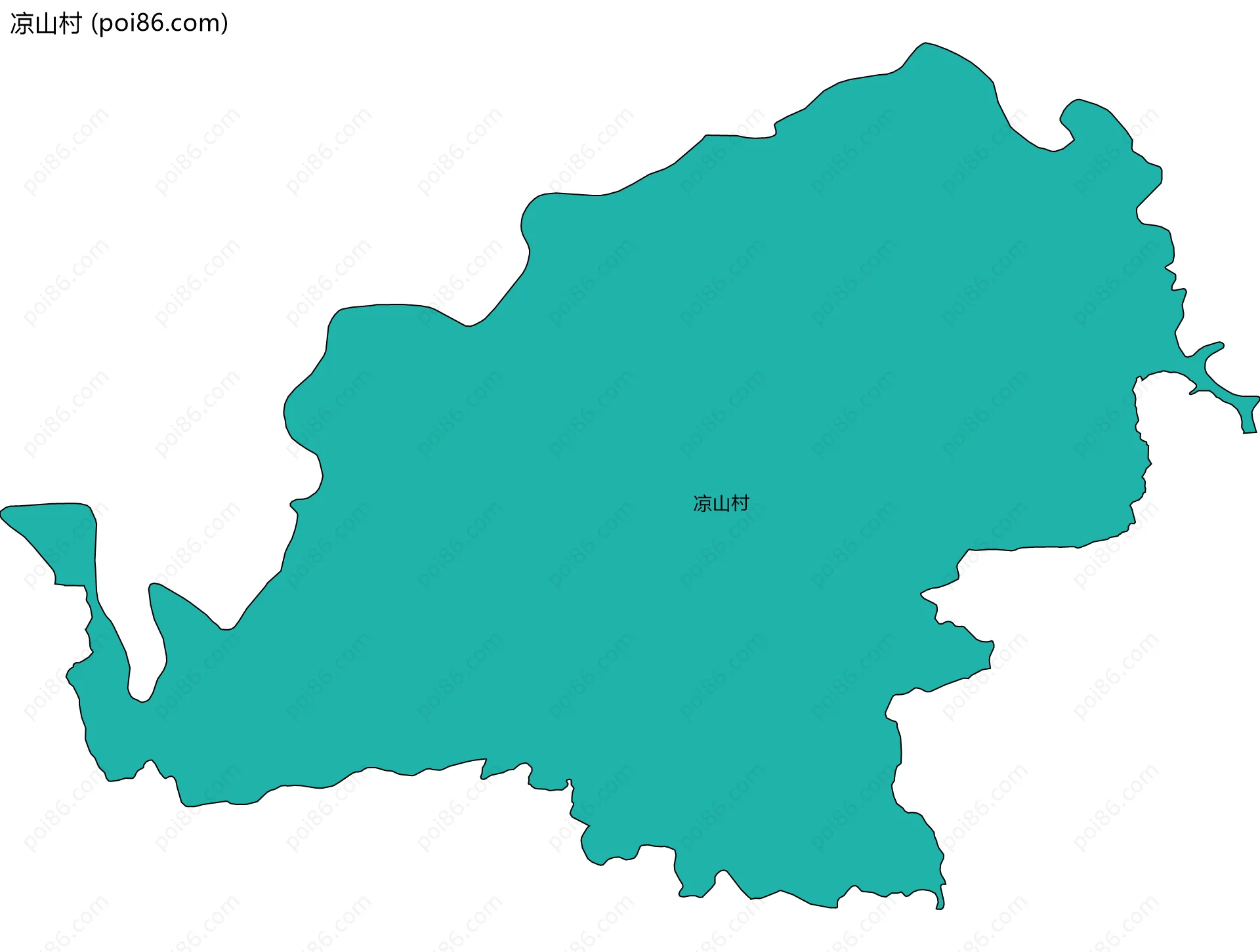 凉山村边界地图