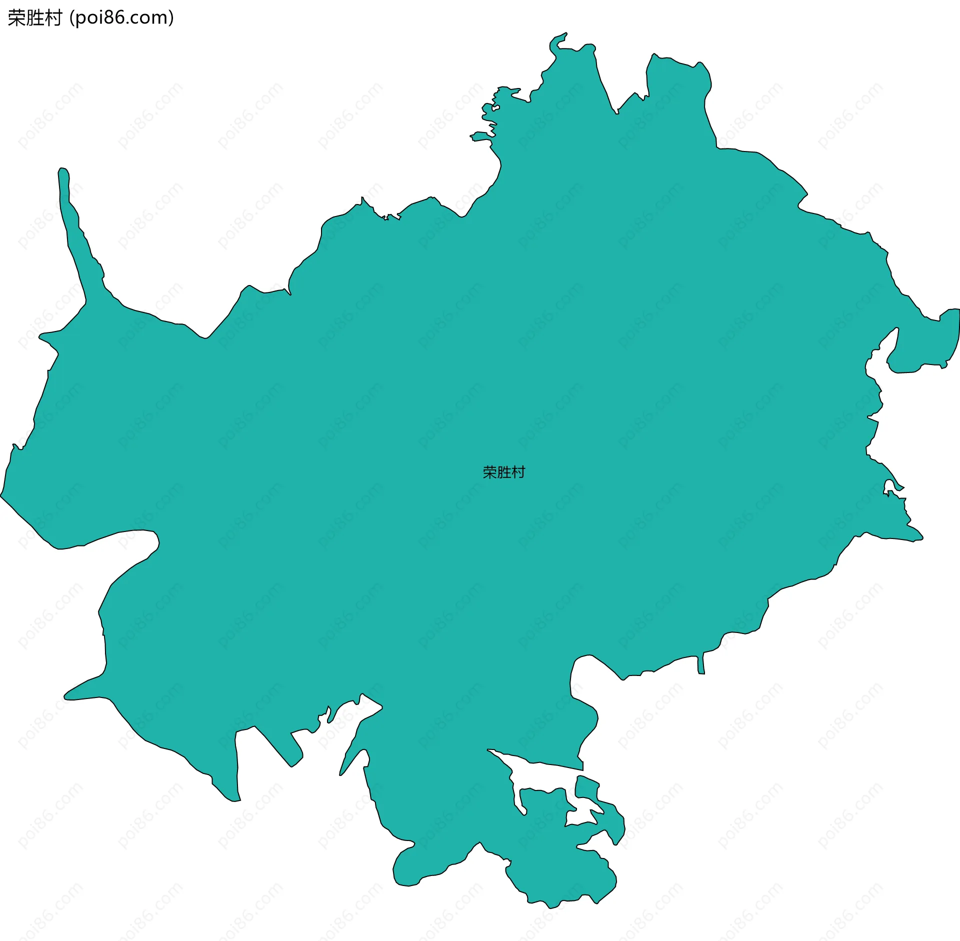 荣胜村边界地图