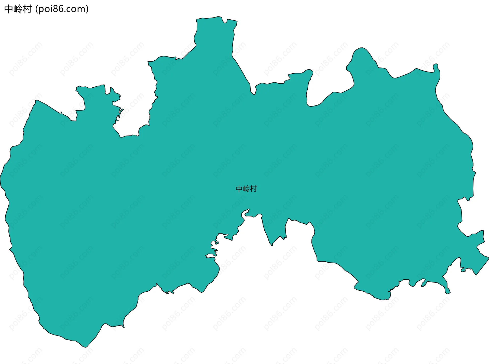 中岭村边界地图
