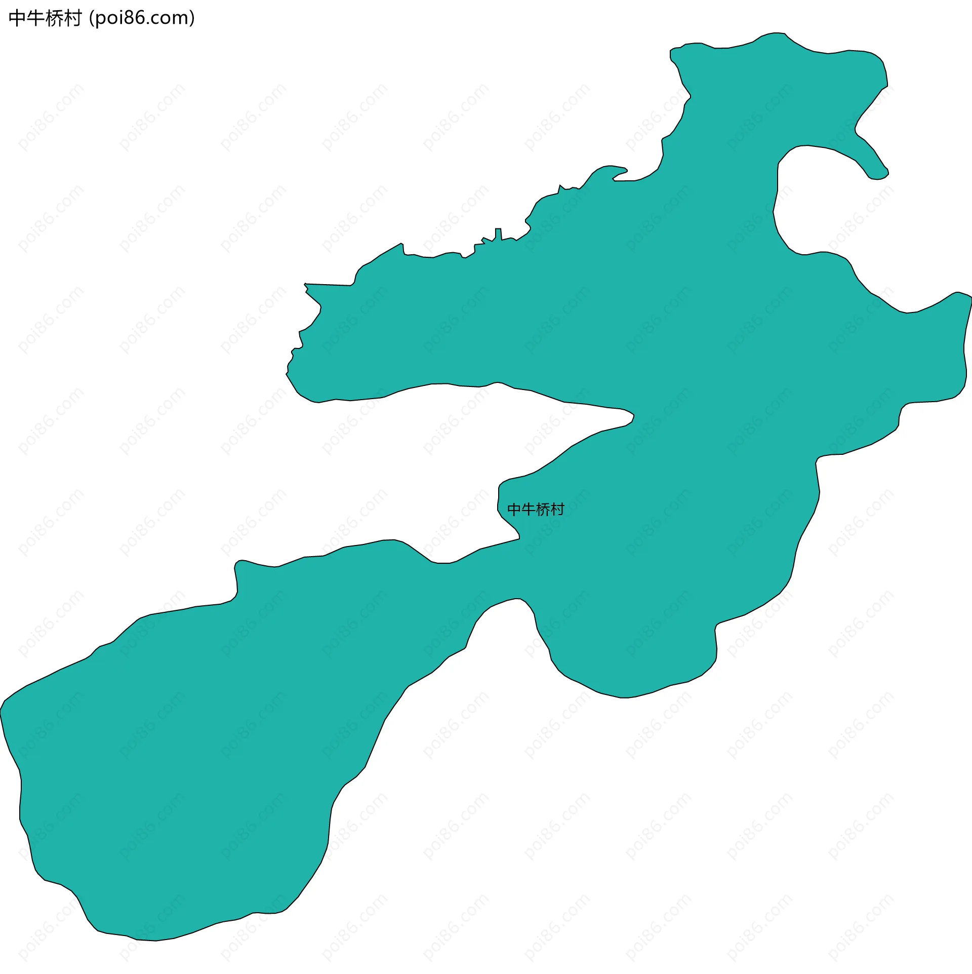 中牛桥村边界地图