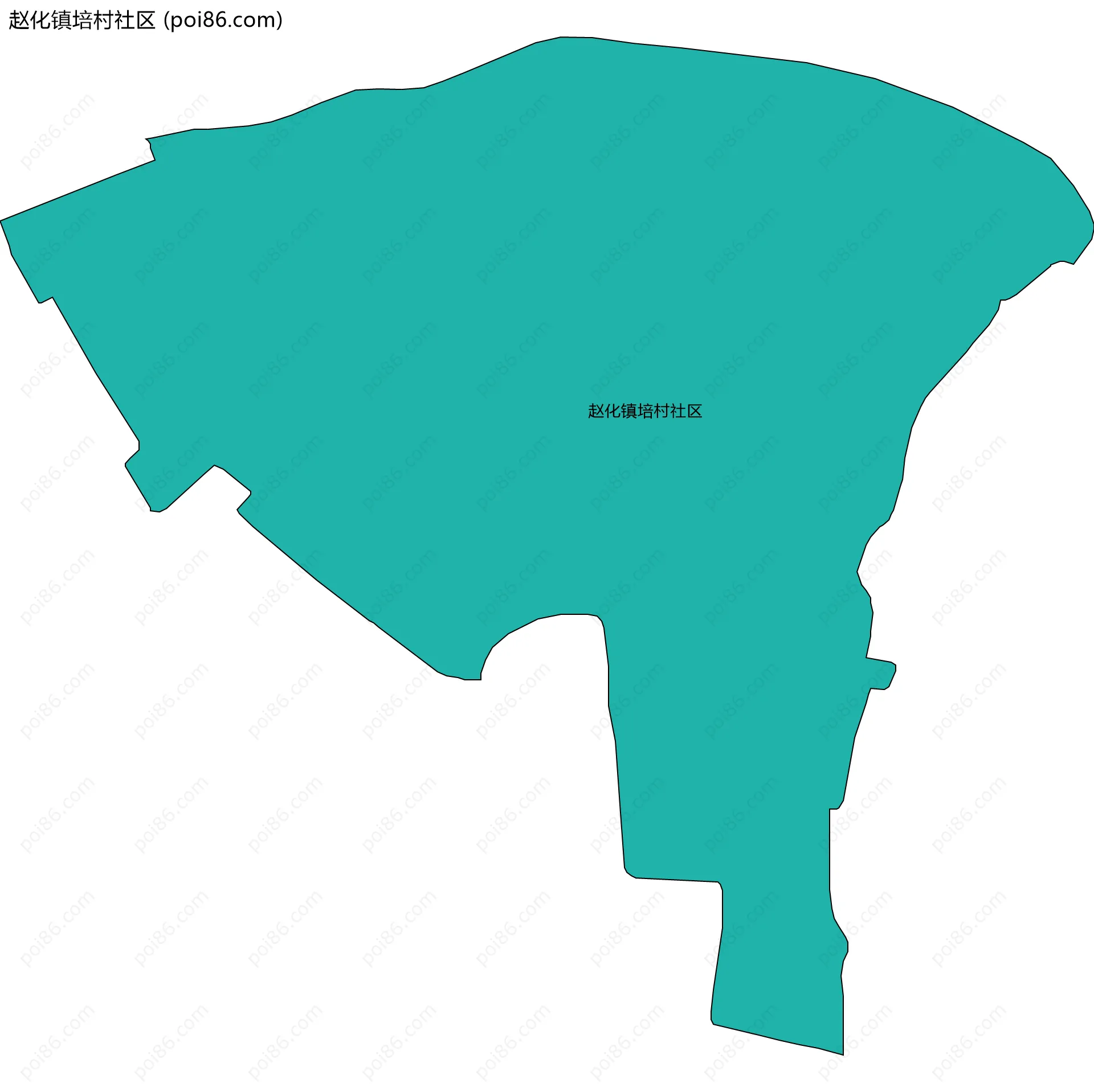 赵化镇培村社区边界地图