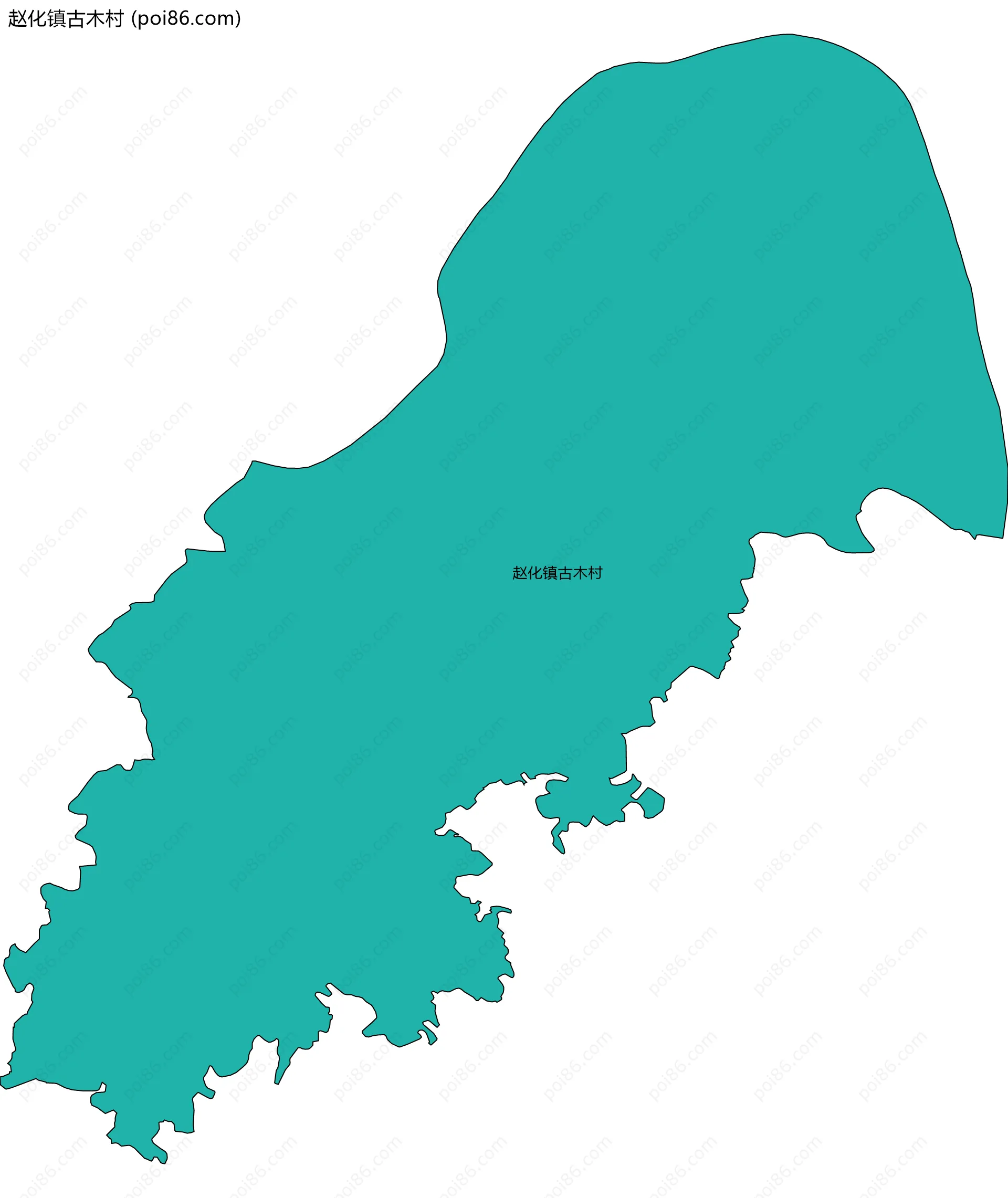 赵化镇古木村边界地图