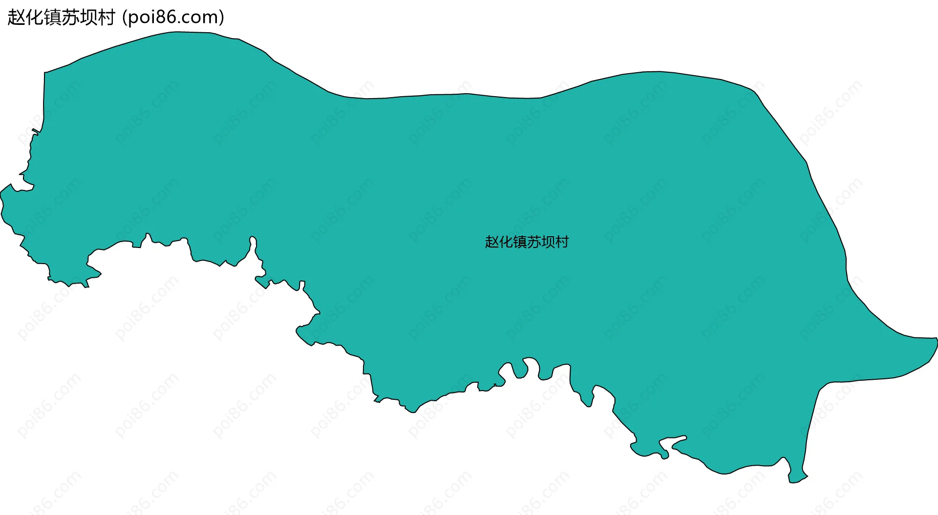 赵化镇苏坝村边界地图