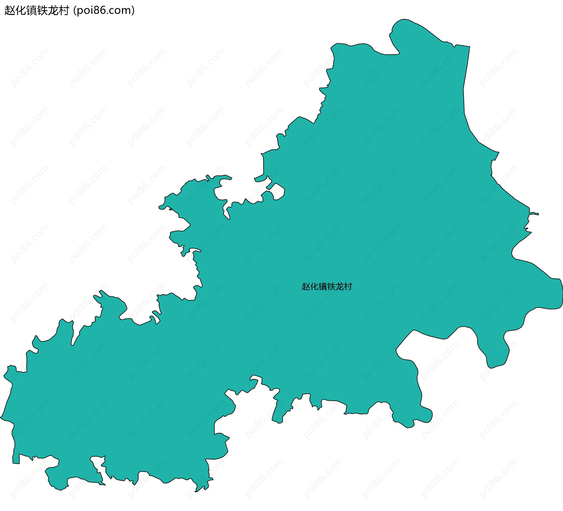 赵化镇铁龙村边界地图