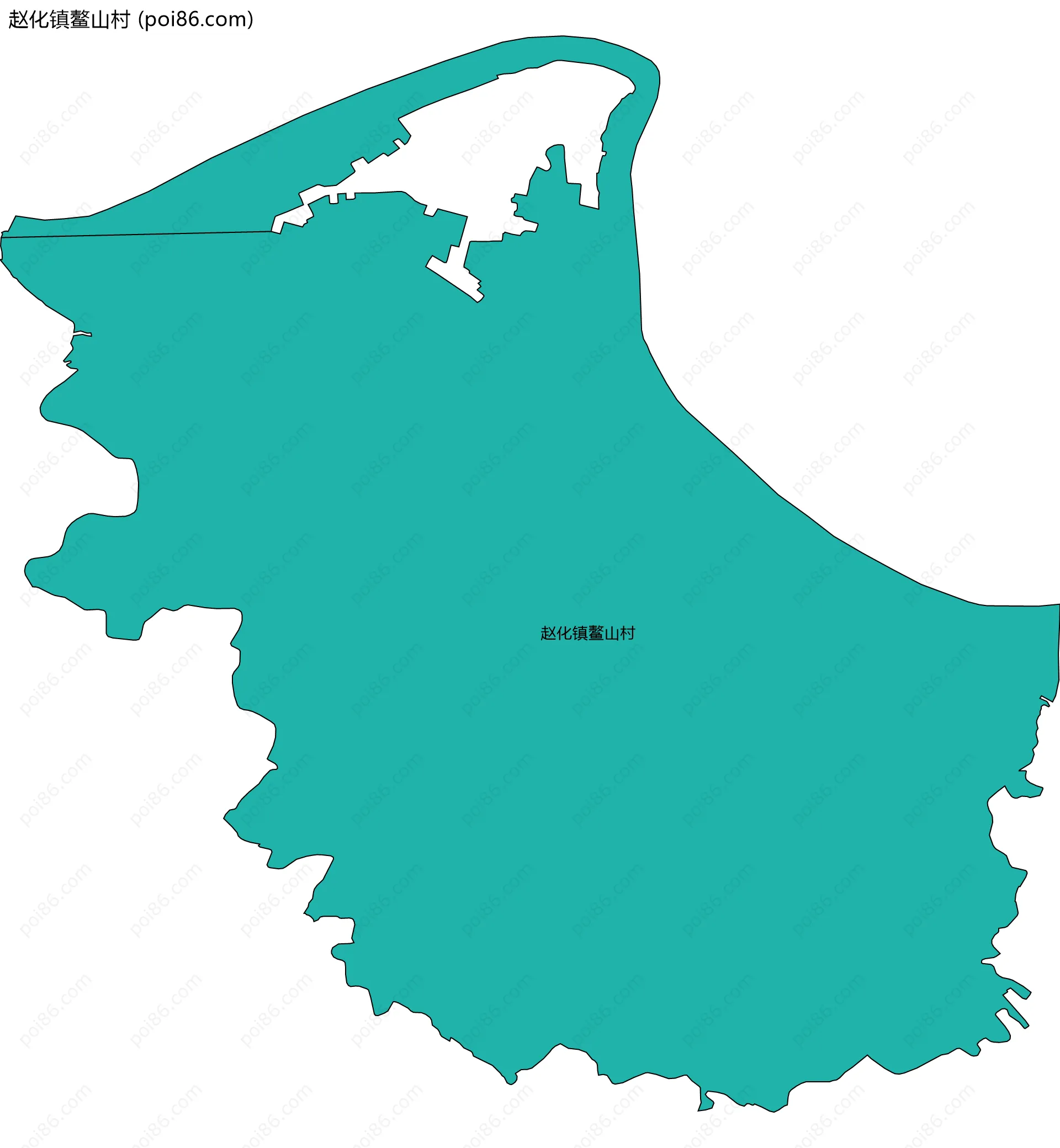 赵化镇鳌山村边界地图