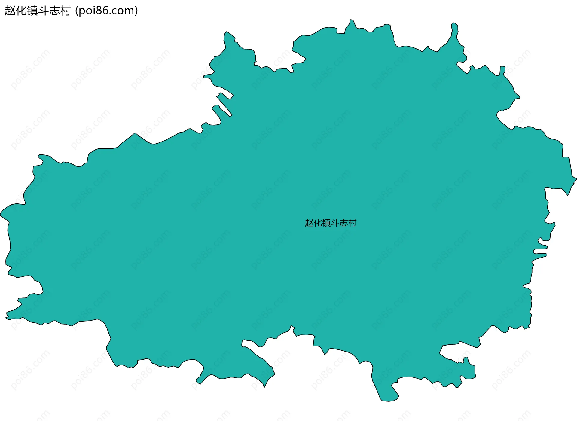 赵化镇斗志村边界地图