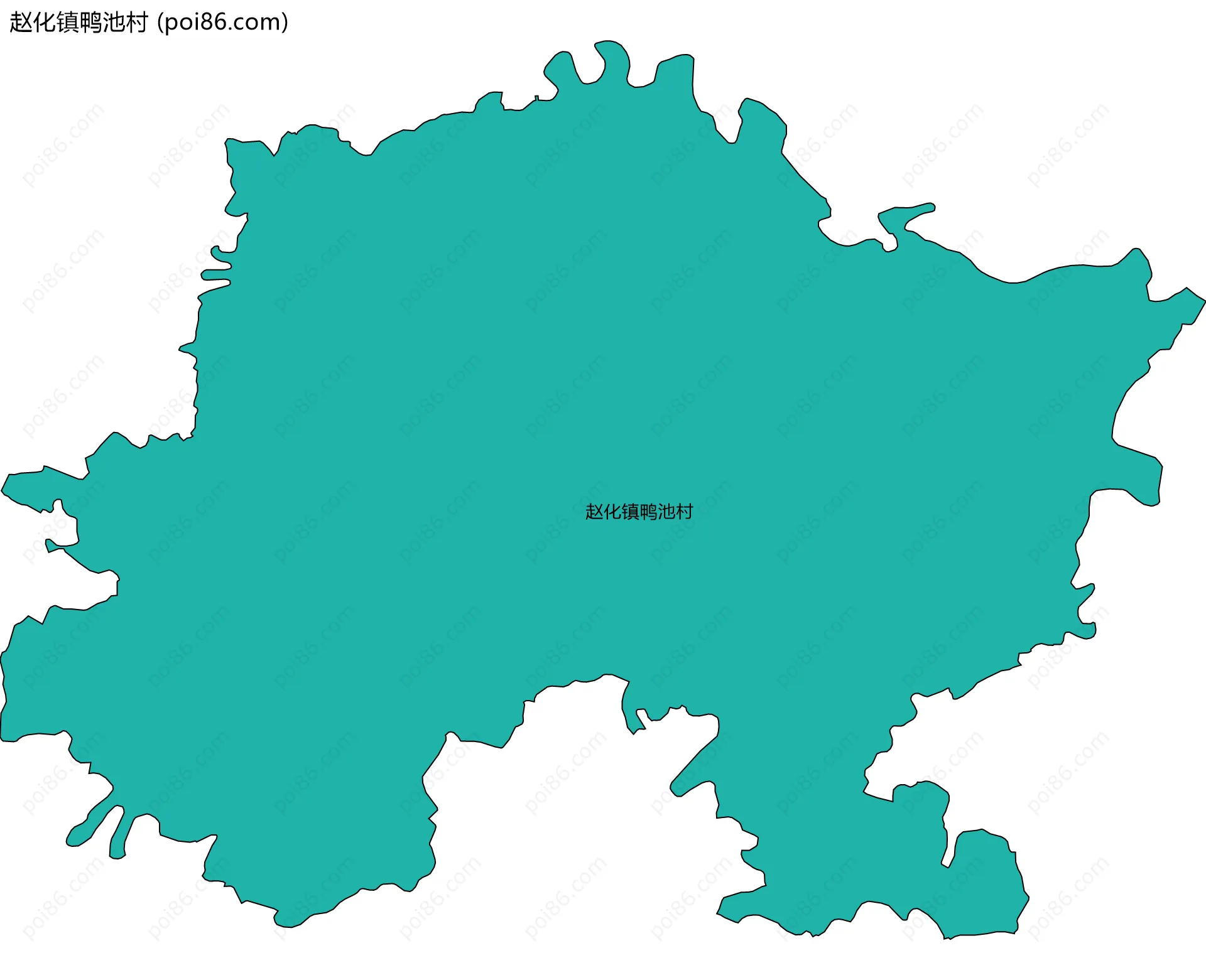赵化镇鸭池村边界地图